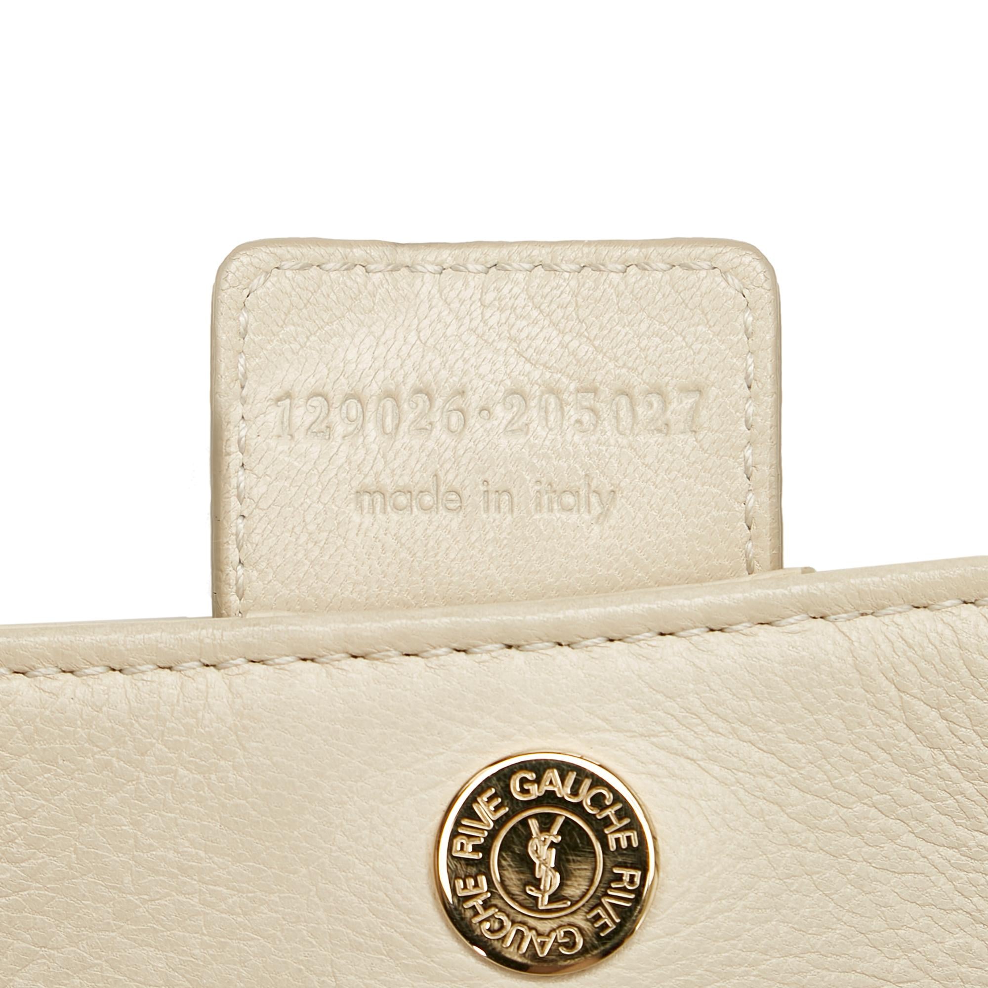 Saint Laurent Mombasa Double Horn Leather Shoulder Bag (SHG-24253)