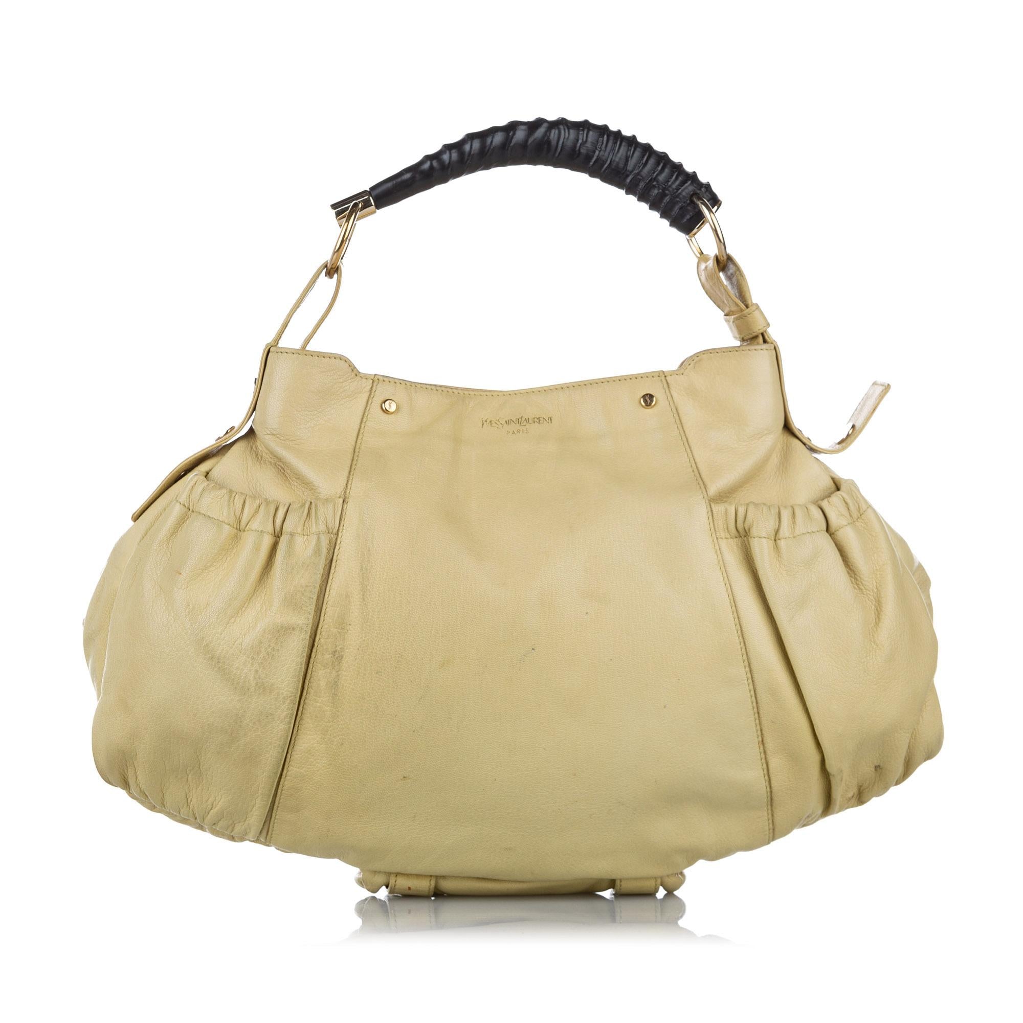 Saint Laurent Mombasa Leather Shoulder Bag (SHG-32337)