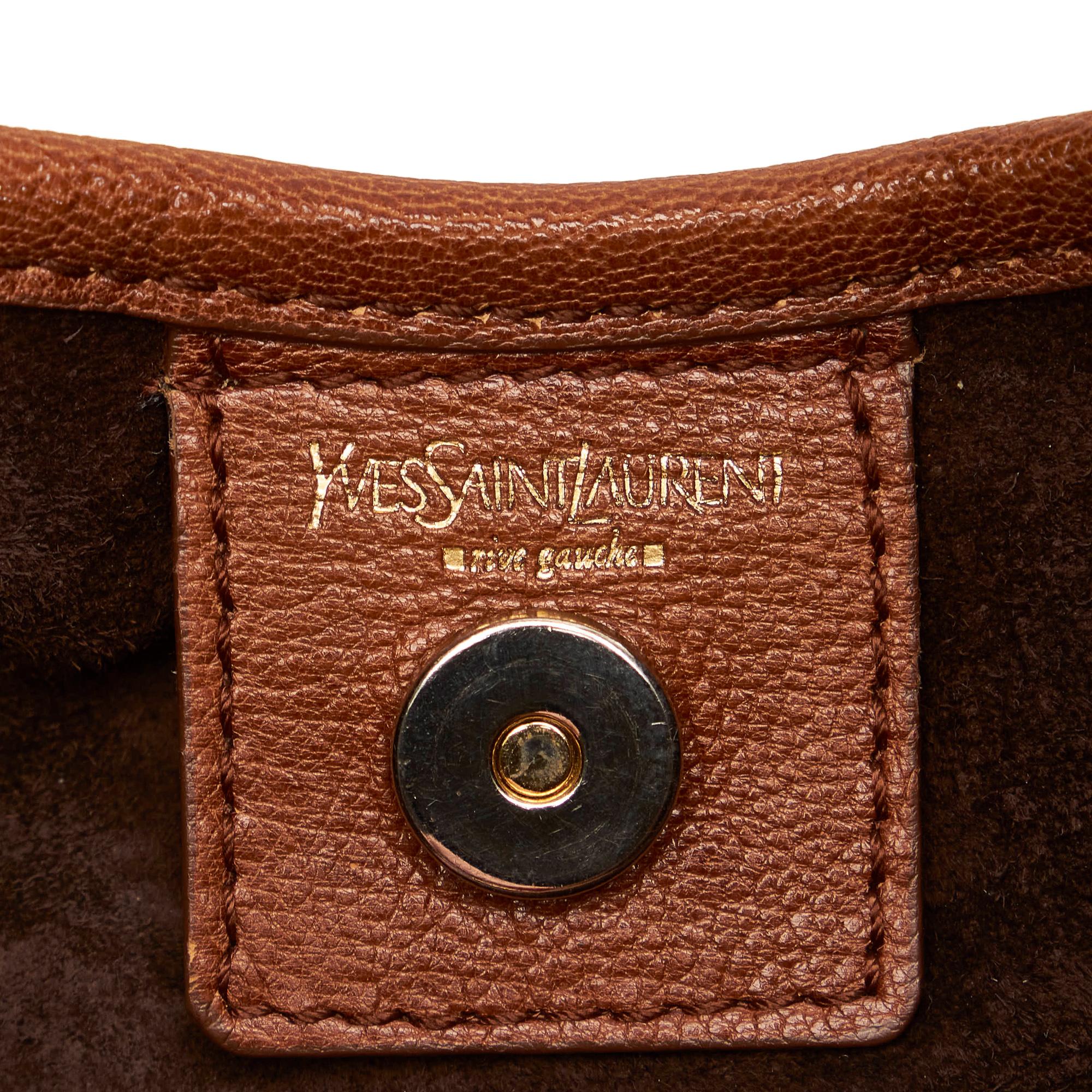 Saint Laurent Mombasa Saint Tropez Leather Shoulder Bag (SHG-28283)