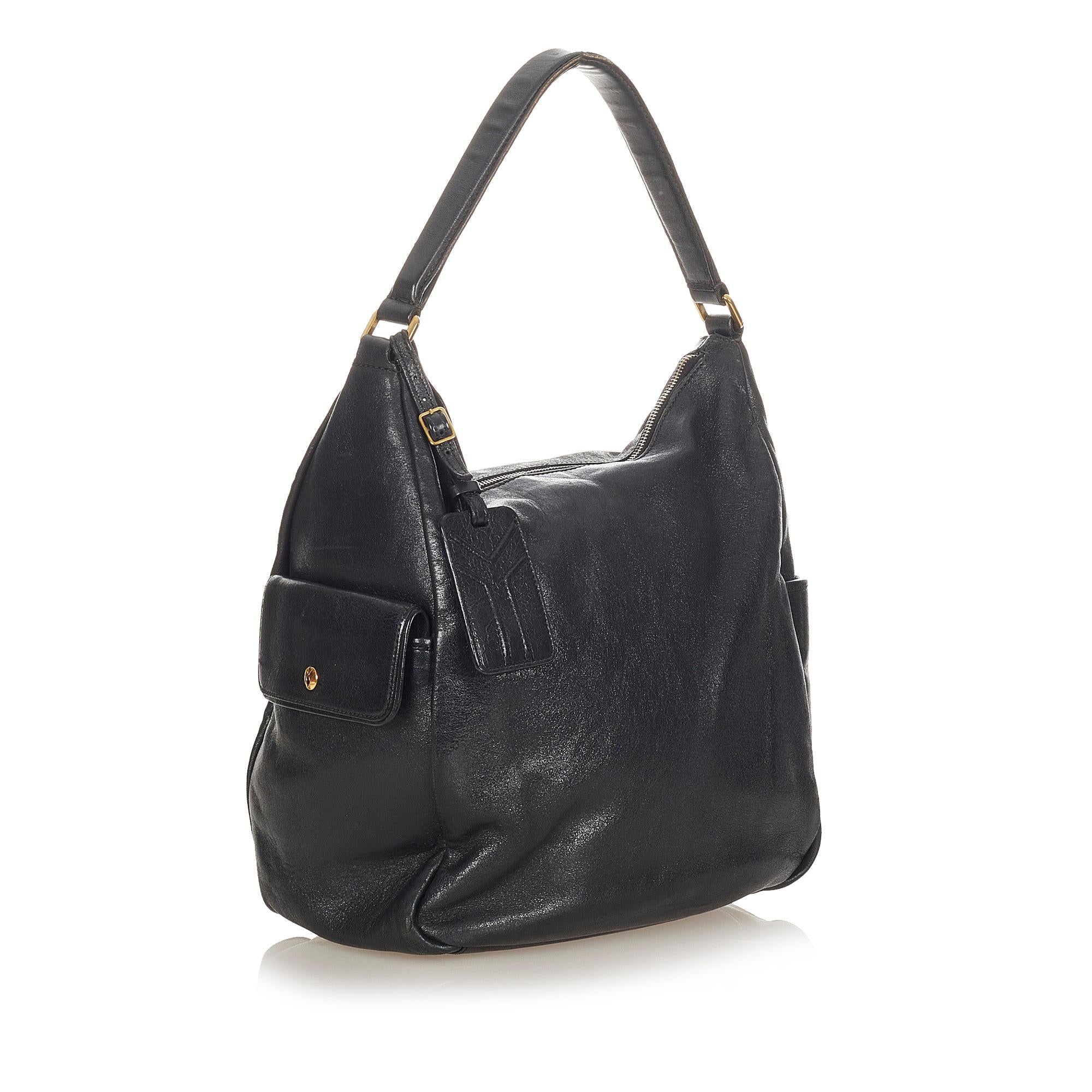 Saint Laurent Multy Leather Shoulder Bag (SHG-22513)