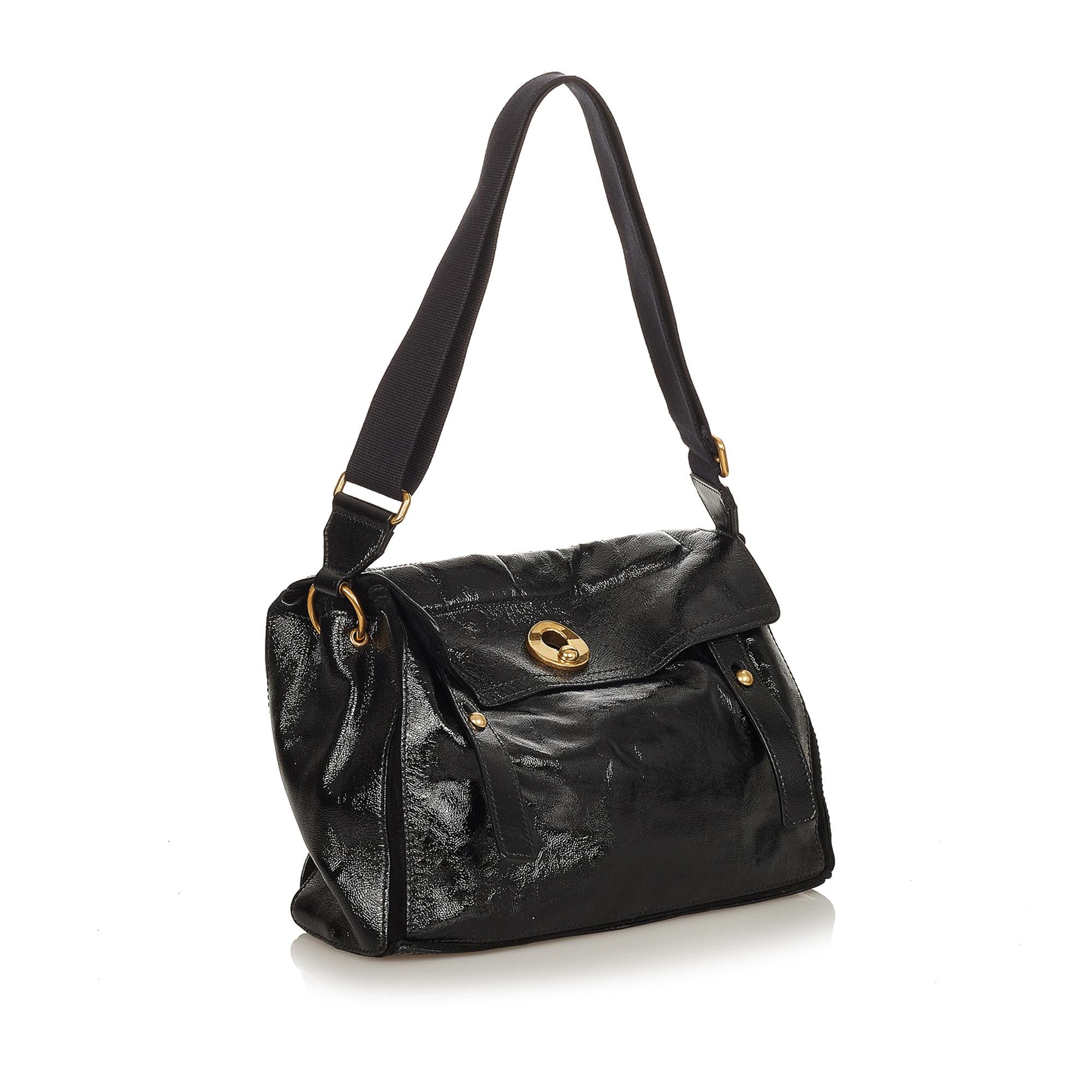 Saint Laurent Muse Two Patent Leather Crossbody (SHG-31896)