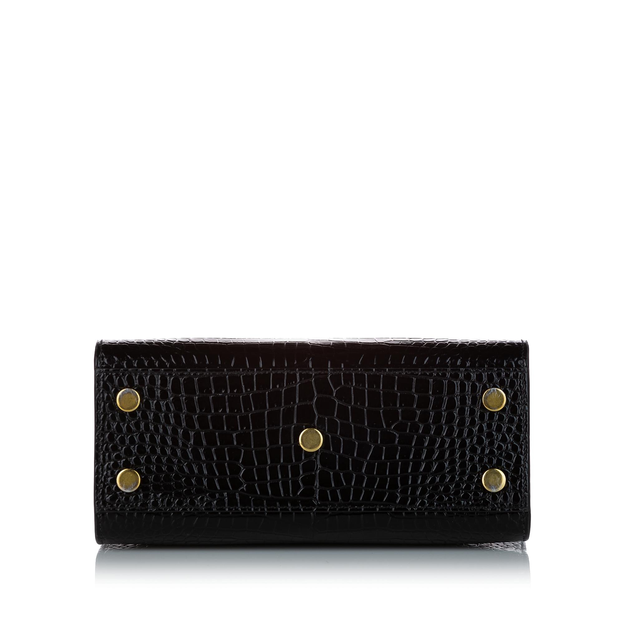 Saint Laurent Nano Sac De Jour Embossed Leather Satchel (SHG-25199)