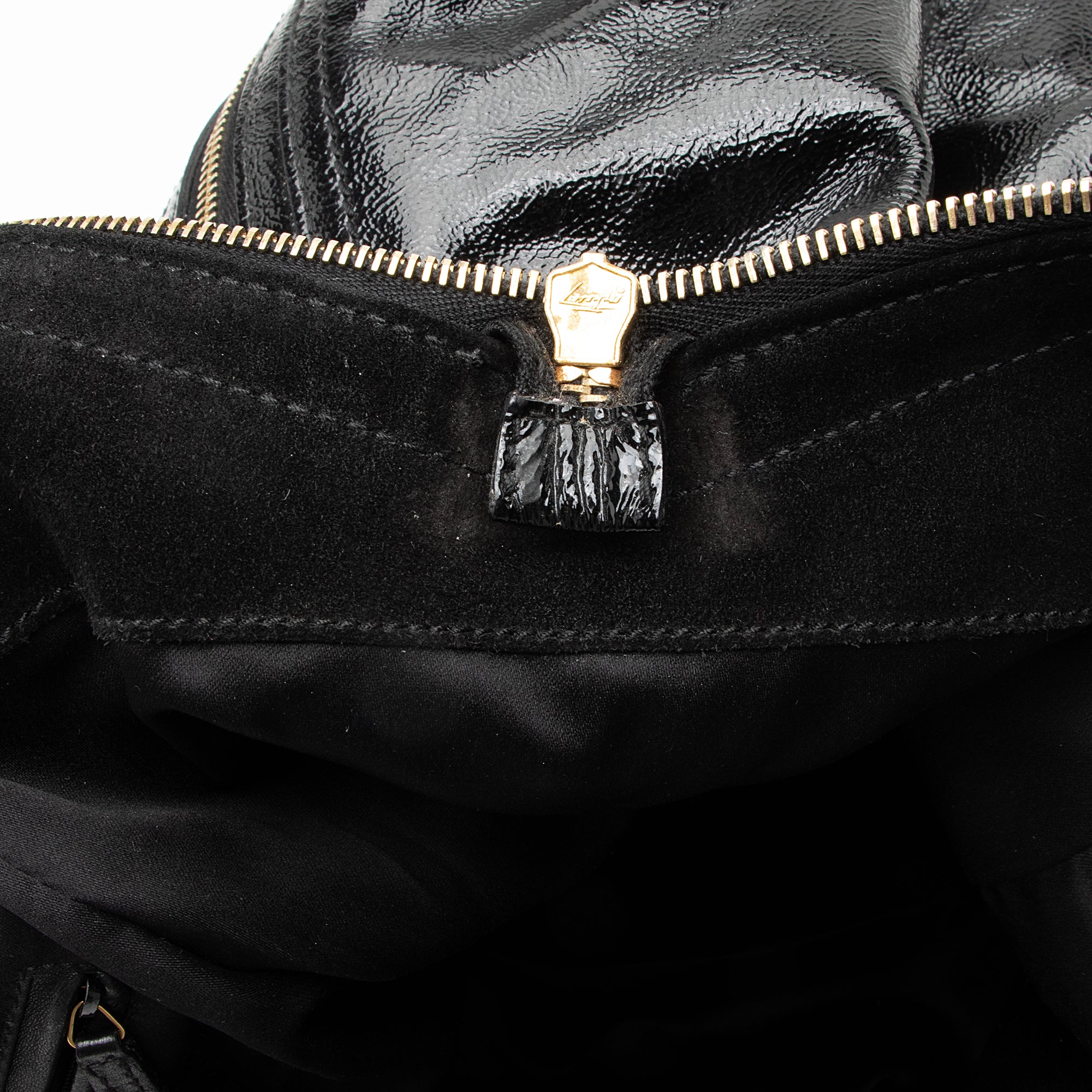 Saint Laurent Patent Leather Downtown Large Tote (SHF-23143)