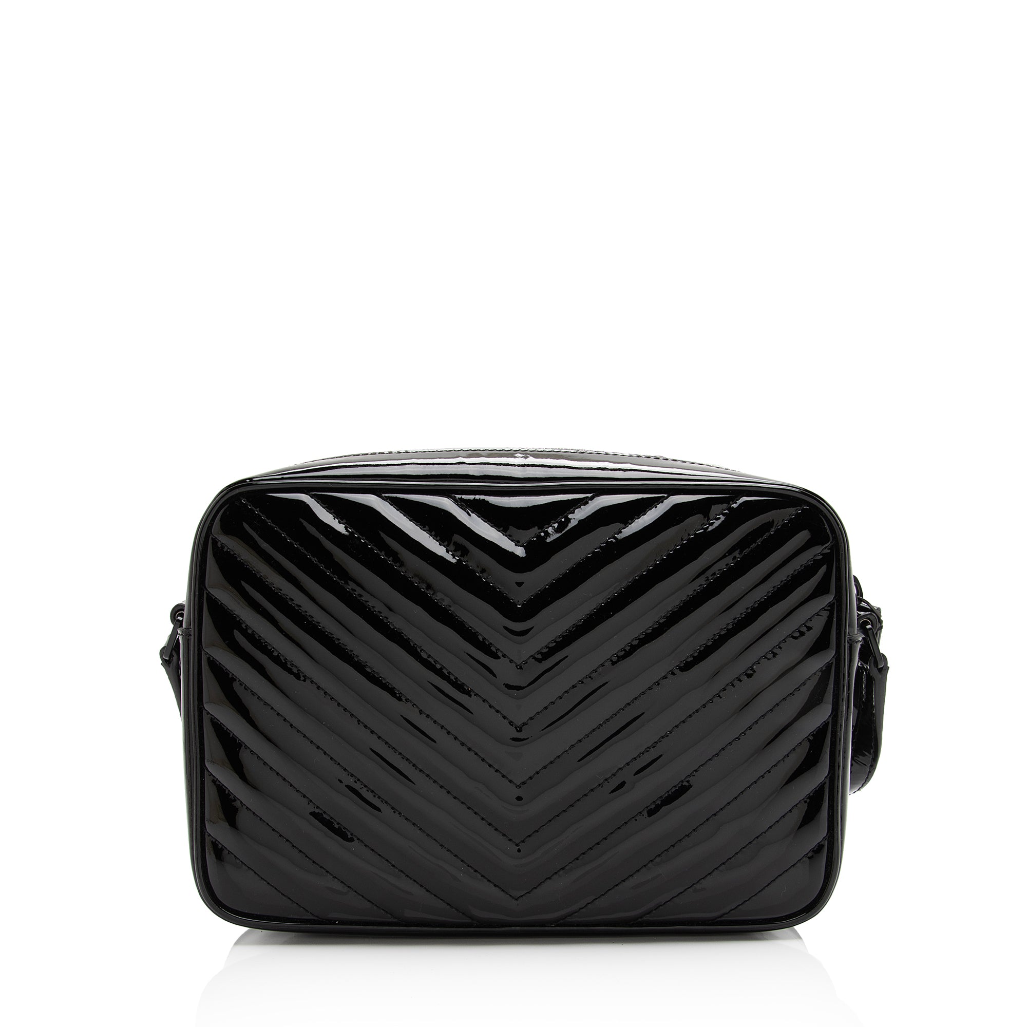 Saint Laurent Matelasse Patent Leather Monogram Lou Camera Bag (SHF-23056)