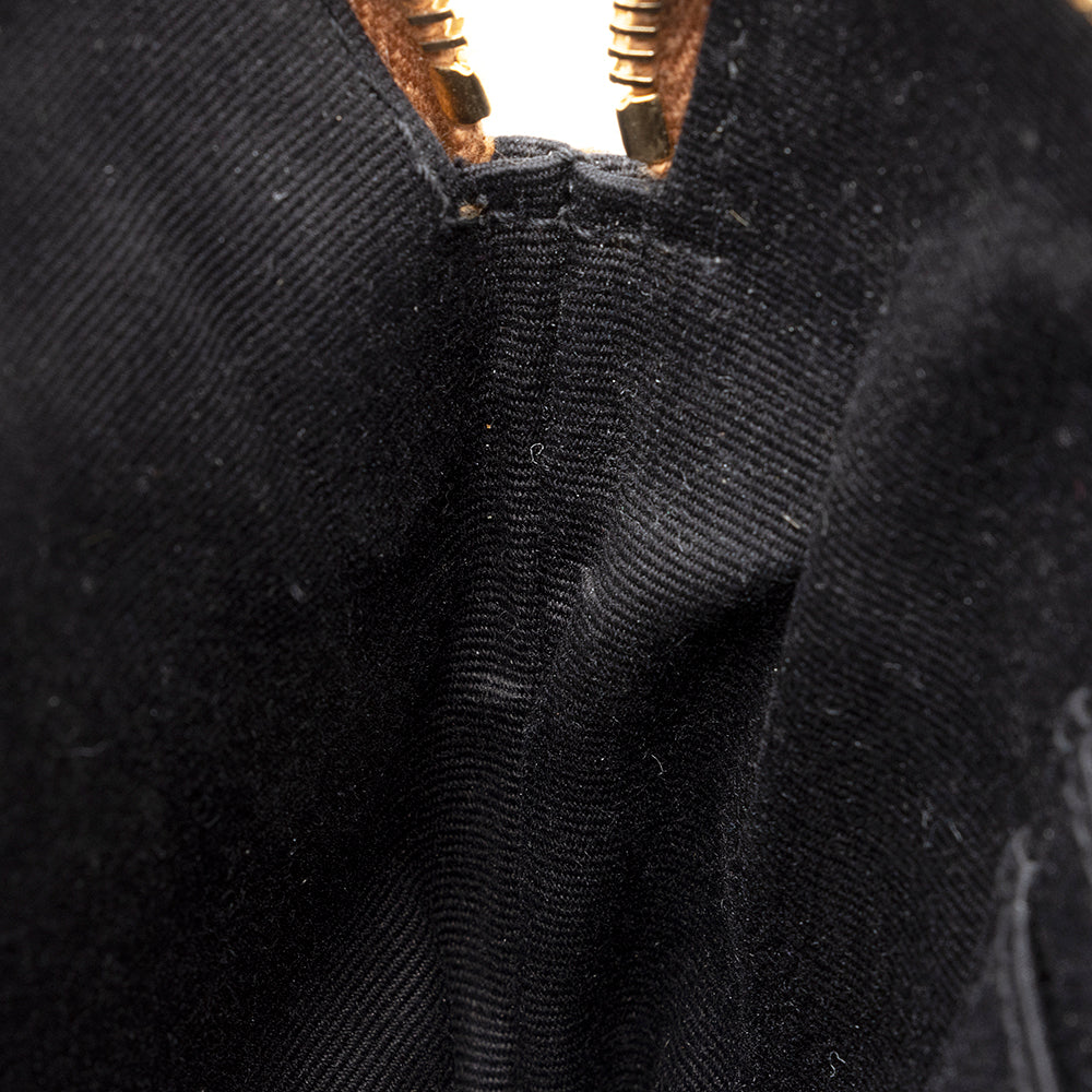 Saint Laurent Quilted Denim Becky Double Zip Crossbody Bag (SHF-20574)