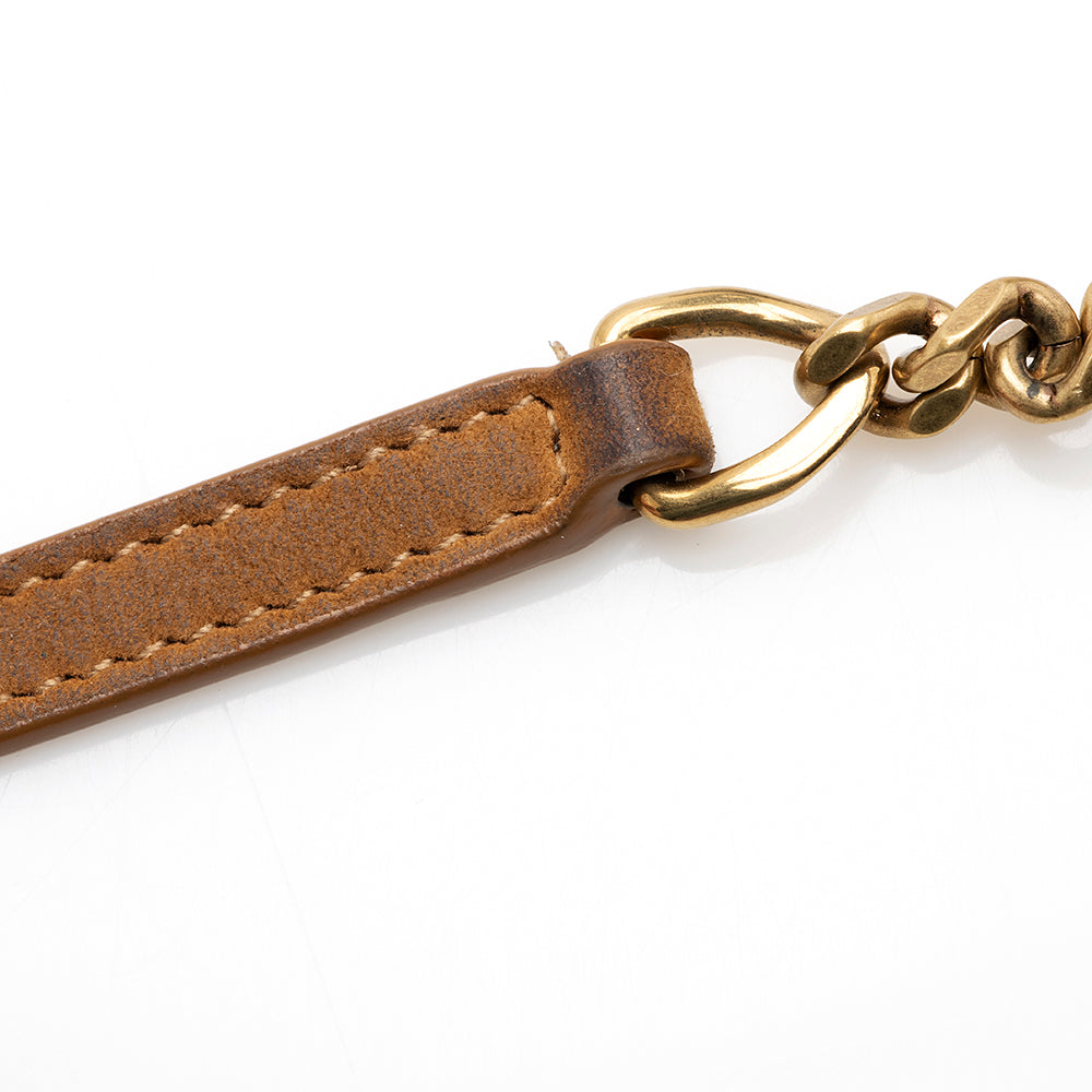 Saint Laurent Quilted Denim Becky Double Zip Crossbody Bag (SHF-20574)