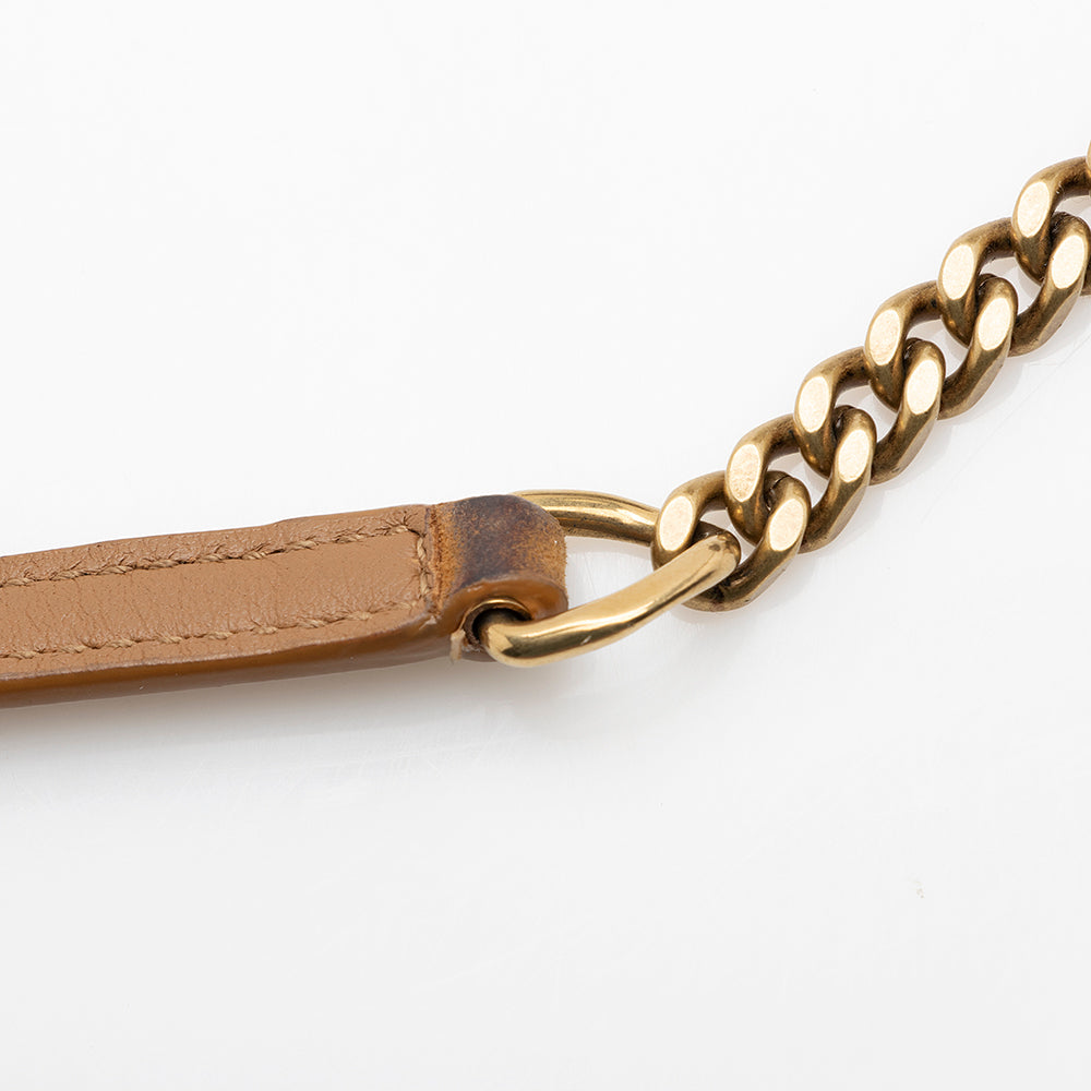 Saint Laurent Quilted Denim Becky Double Zip Crossbody Bag (SHF-20574)