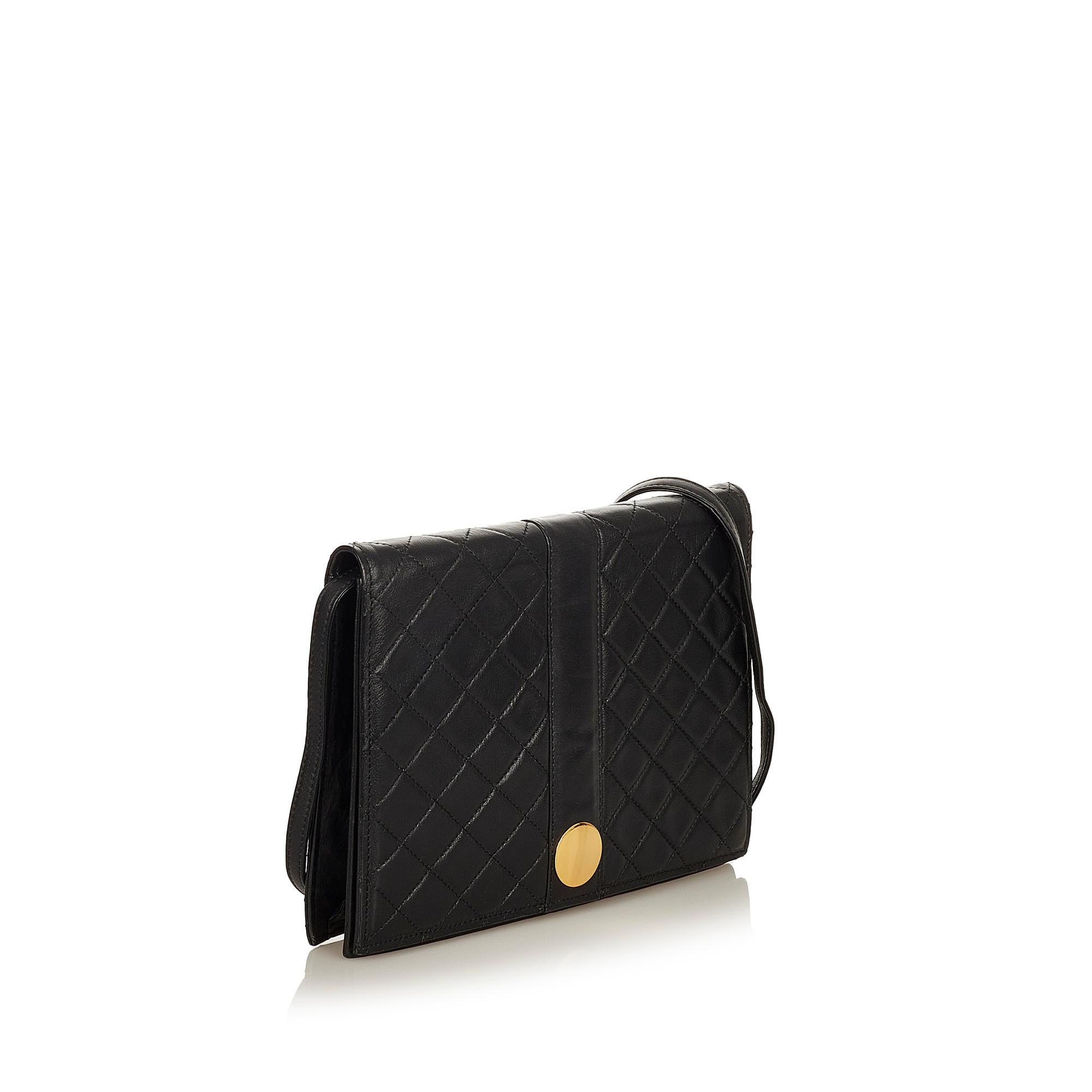 Saint Laurent Quilted Leather Crossbody Bag (SHG-26592)