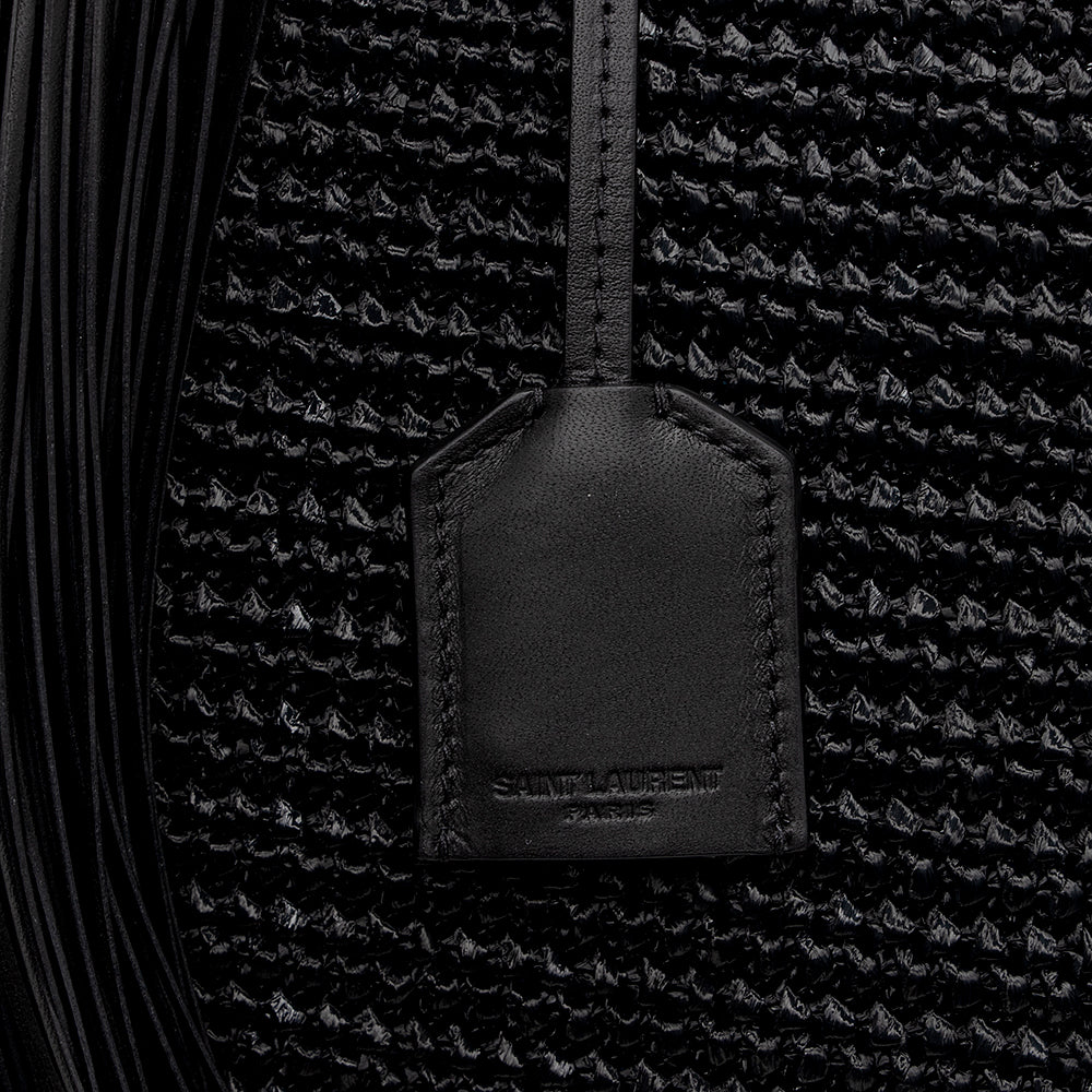 Saint Laurent Raffia Tassel Shopping Tote (SHF-14713)