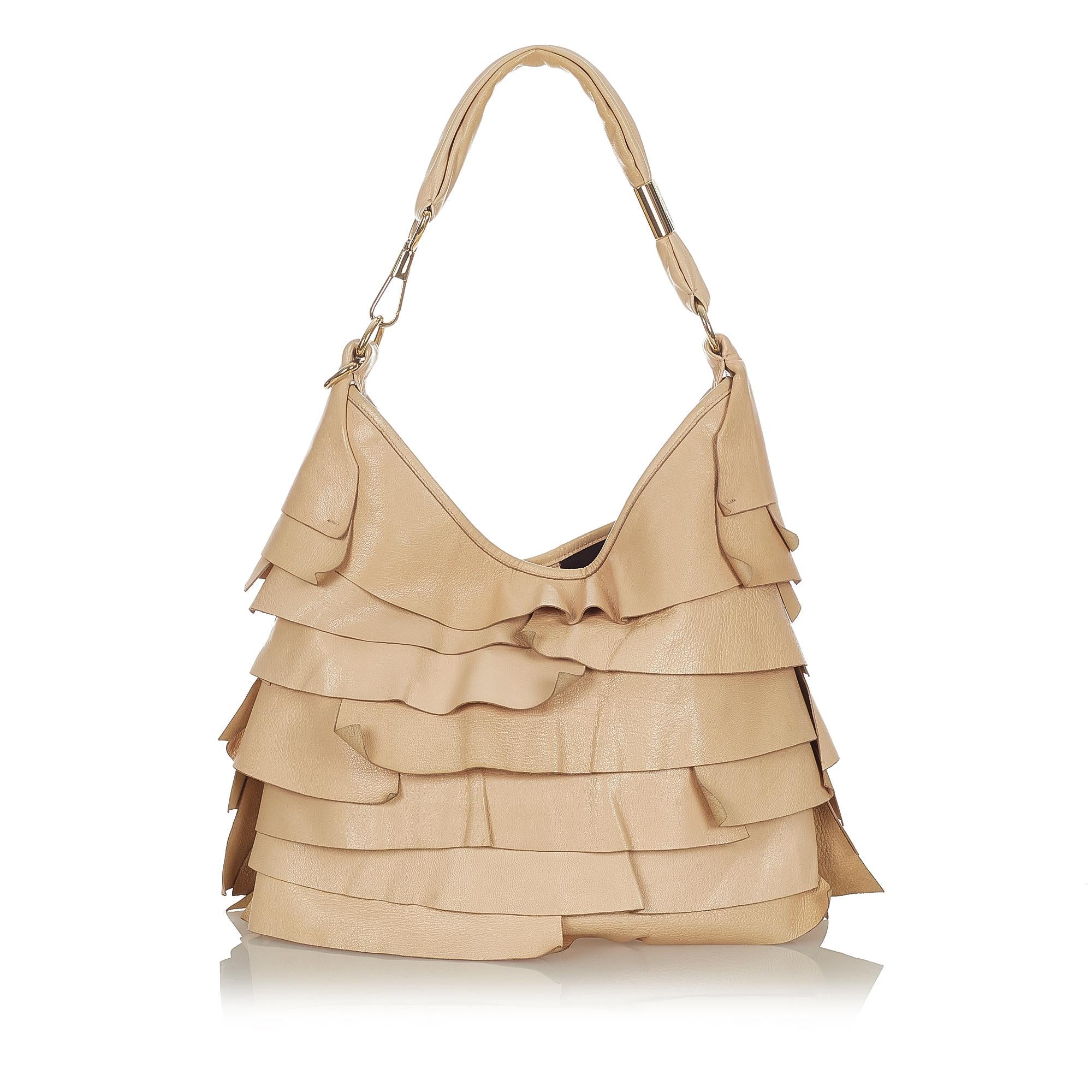 Saint Laurent Saint Tropez Leather Shoulder Bag (SHG-24091)