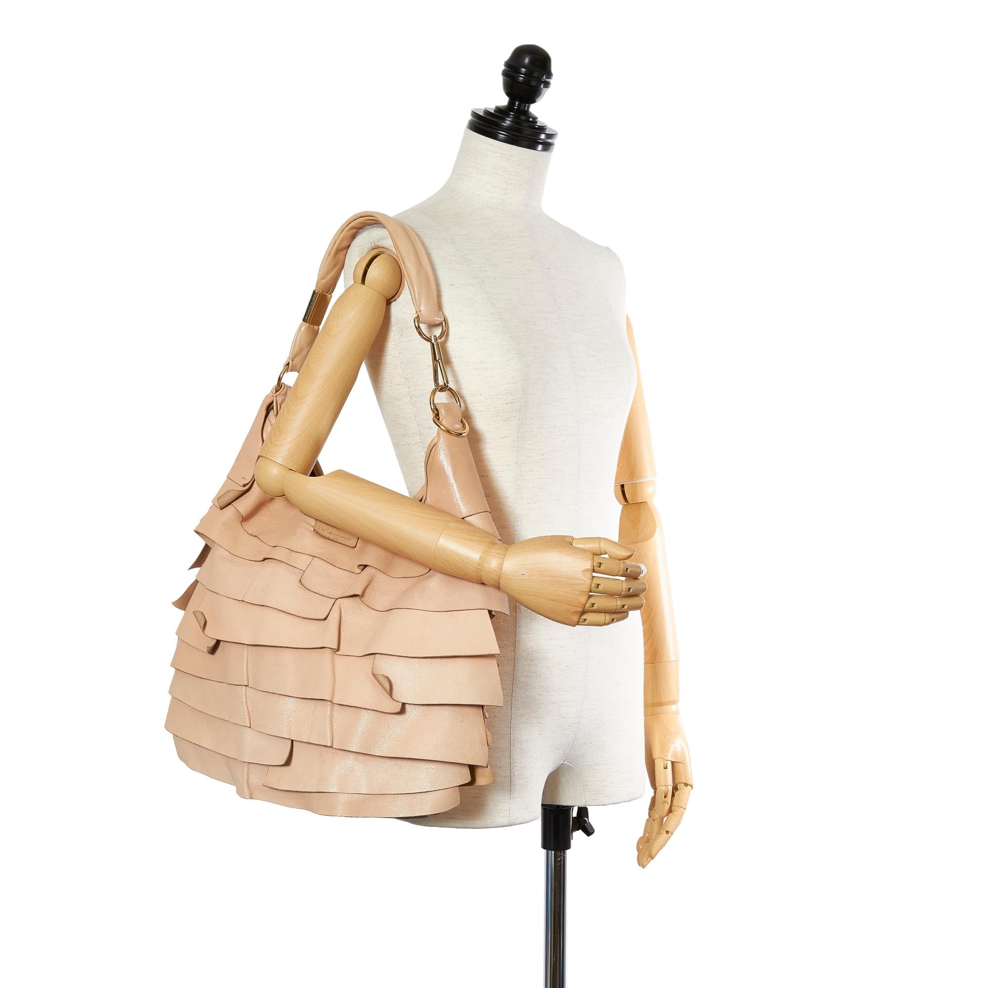 Saint Laurent Saint Tropez Leather Shoulder Bag (SHG-24091)