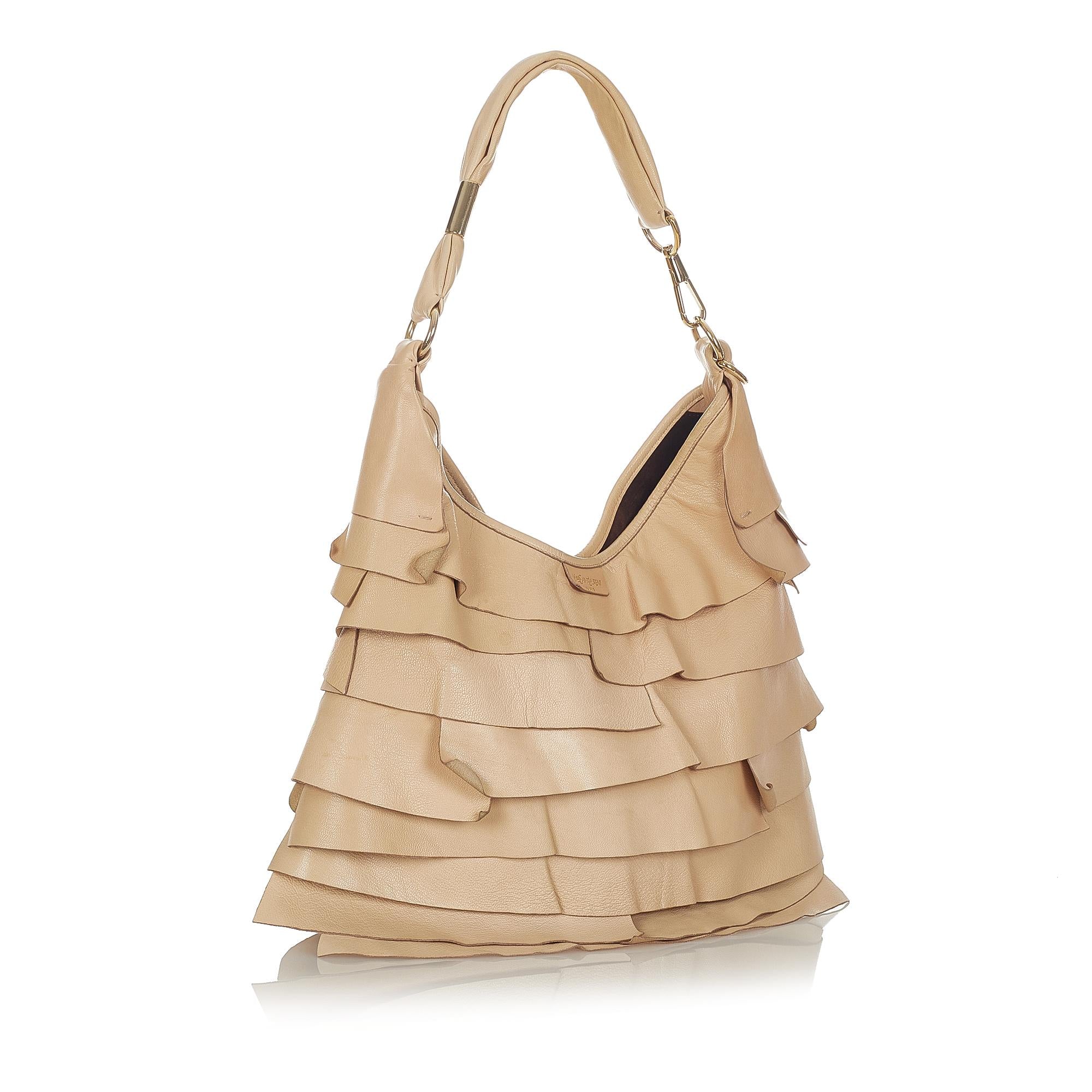Saint Laurent Saint Tropez Leather Shoulder Bag (SHG-24091)