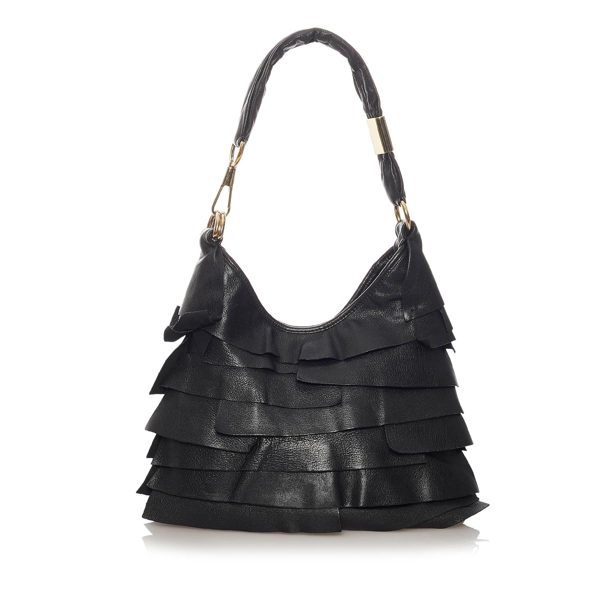 Saint Laurent Saint Tropez Leather Shoulder Bag (SHG-28267)