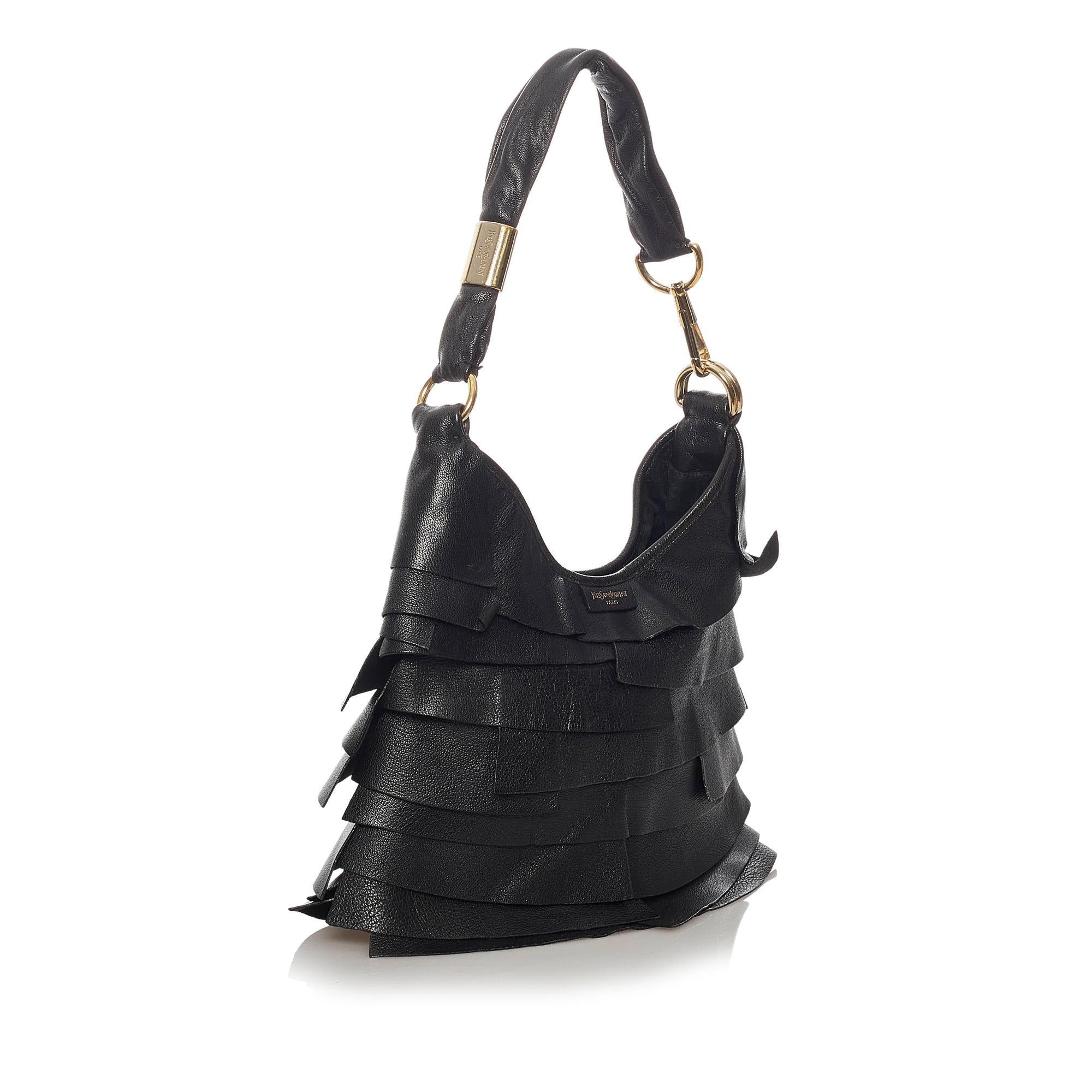 Saint Laurent Saint Tropez Leather Shoulder Bag (SHG-28267)