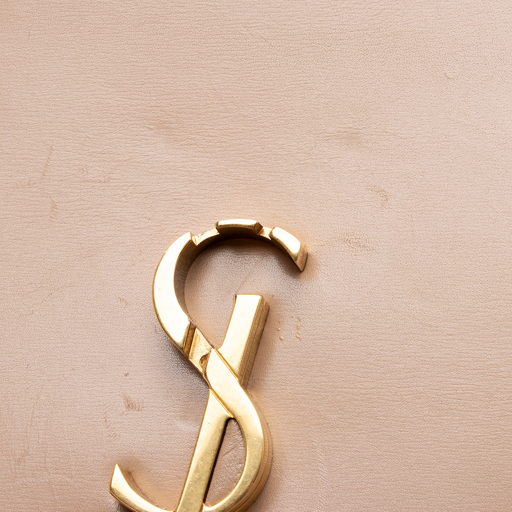 Saint Laurent Smooth Calfskin Monogram Cassandra Shoulder Bag (SHF-14588)