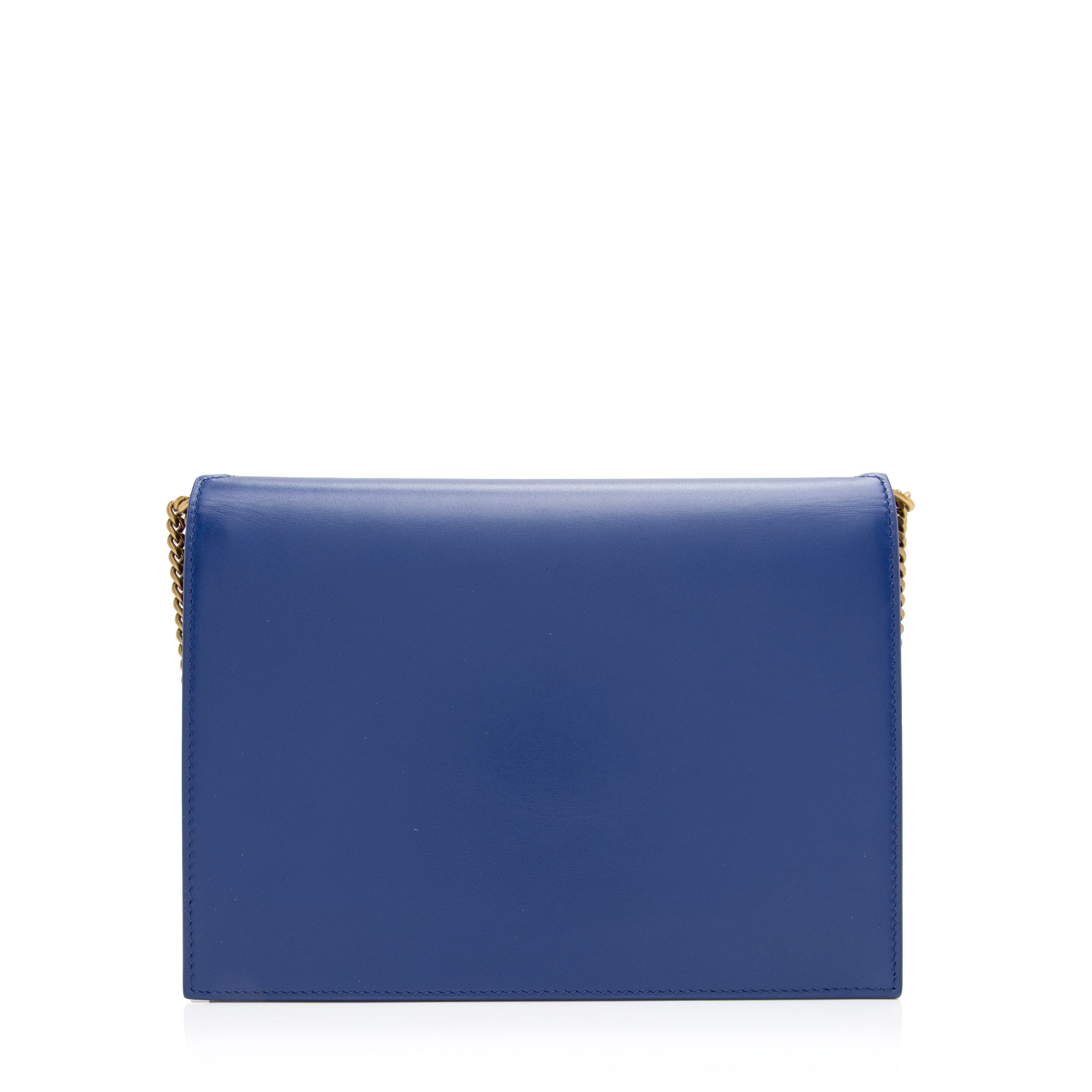 Saint Laurent Smooth Calfskin Saude Monogram Cassandra Medium Chain Bag (SHF-23932)