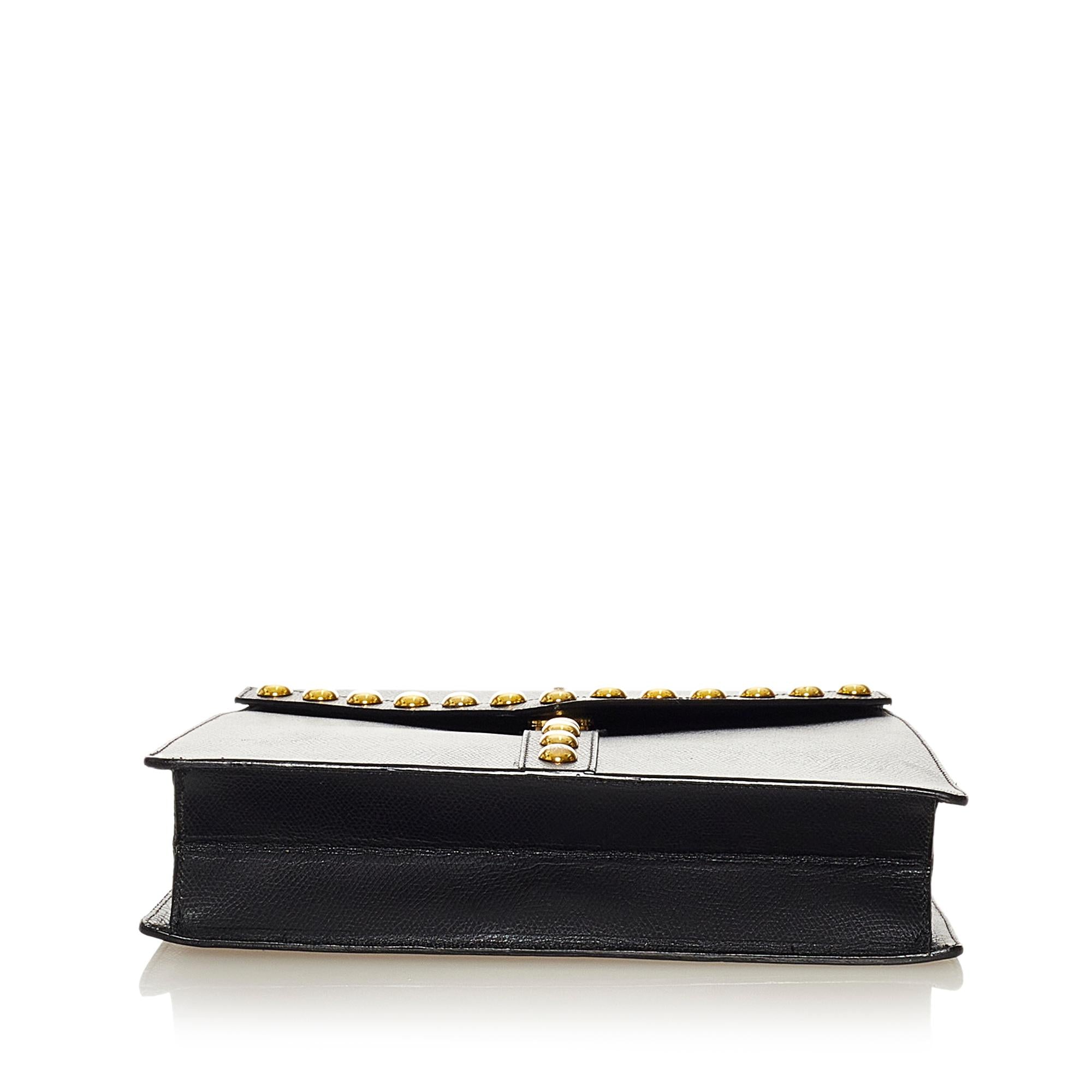 Saint Laurent Studded Leather Crossbody Bag (SHG-27910)