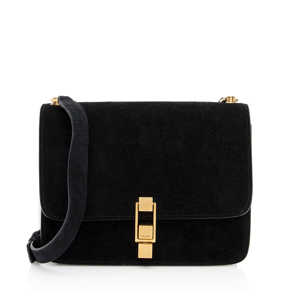 Saint Laurent Suede Le Carre Satchel - FINAL SALE (SHF-18712)