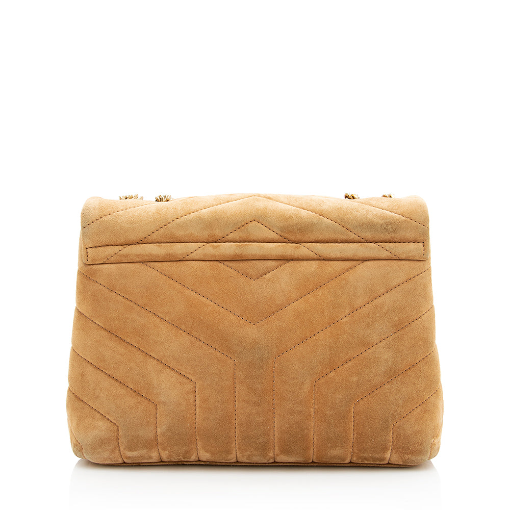 Saint Laurent Suede LouLou Small Shoulder Bag (SHF-19254)