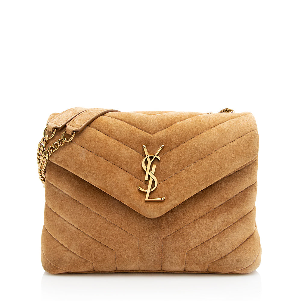 Saint Laurent Suede LouLou Small Shoulder Bag (SHF-19254)