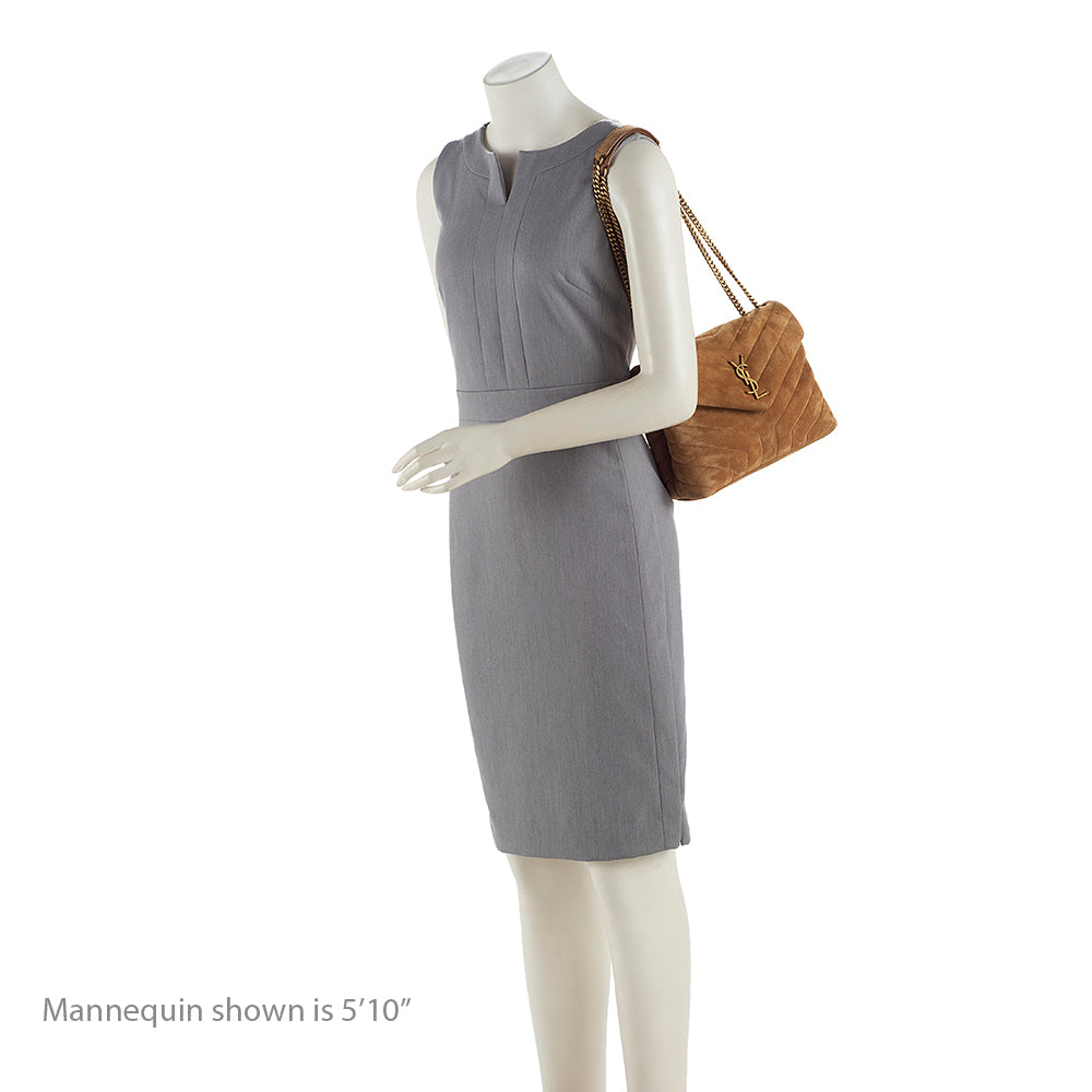 Saint Laurent Suede LouLou Small Shoulder Bag (SHF-19254)