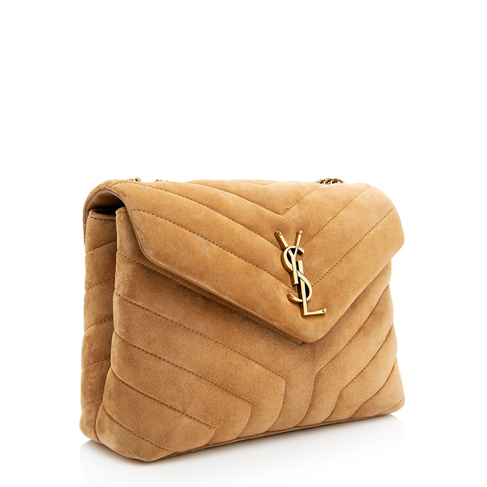 Saint Laurent Suede LouLou Small Shoulder Bag (SHF-19254)
