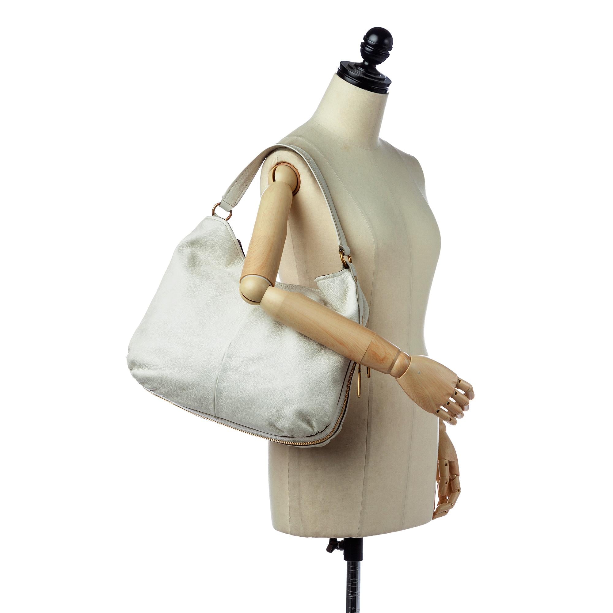 Saint Laurent Taurillon Zip Leather Hobo Bag (SHG-28455)