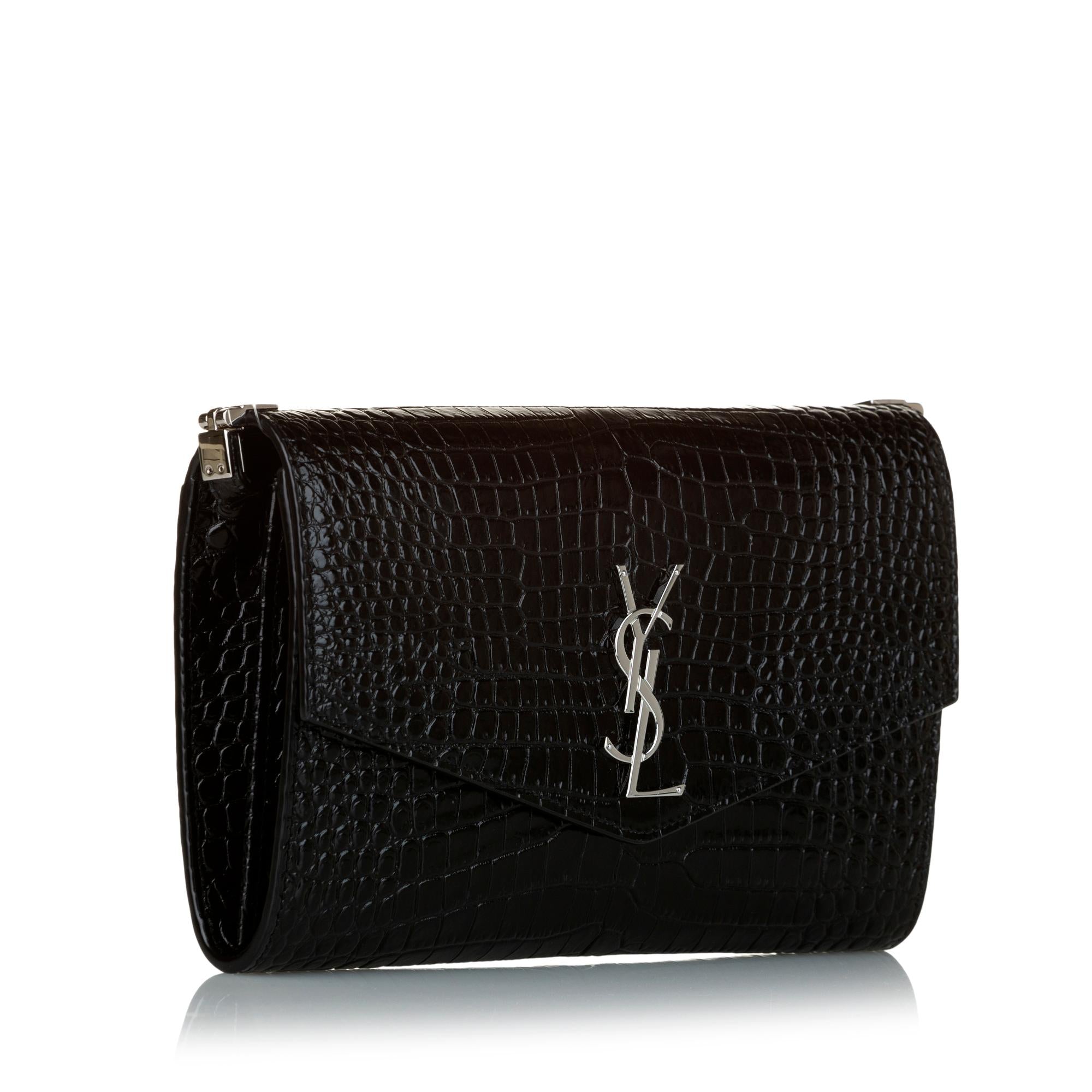 Saint Laurent Uptown Embossed Leather Crossbody Bag (SHG-33189)