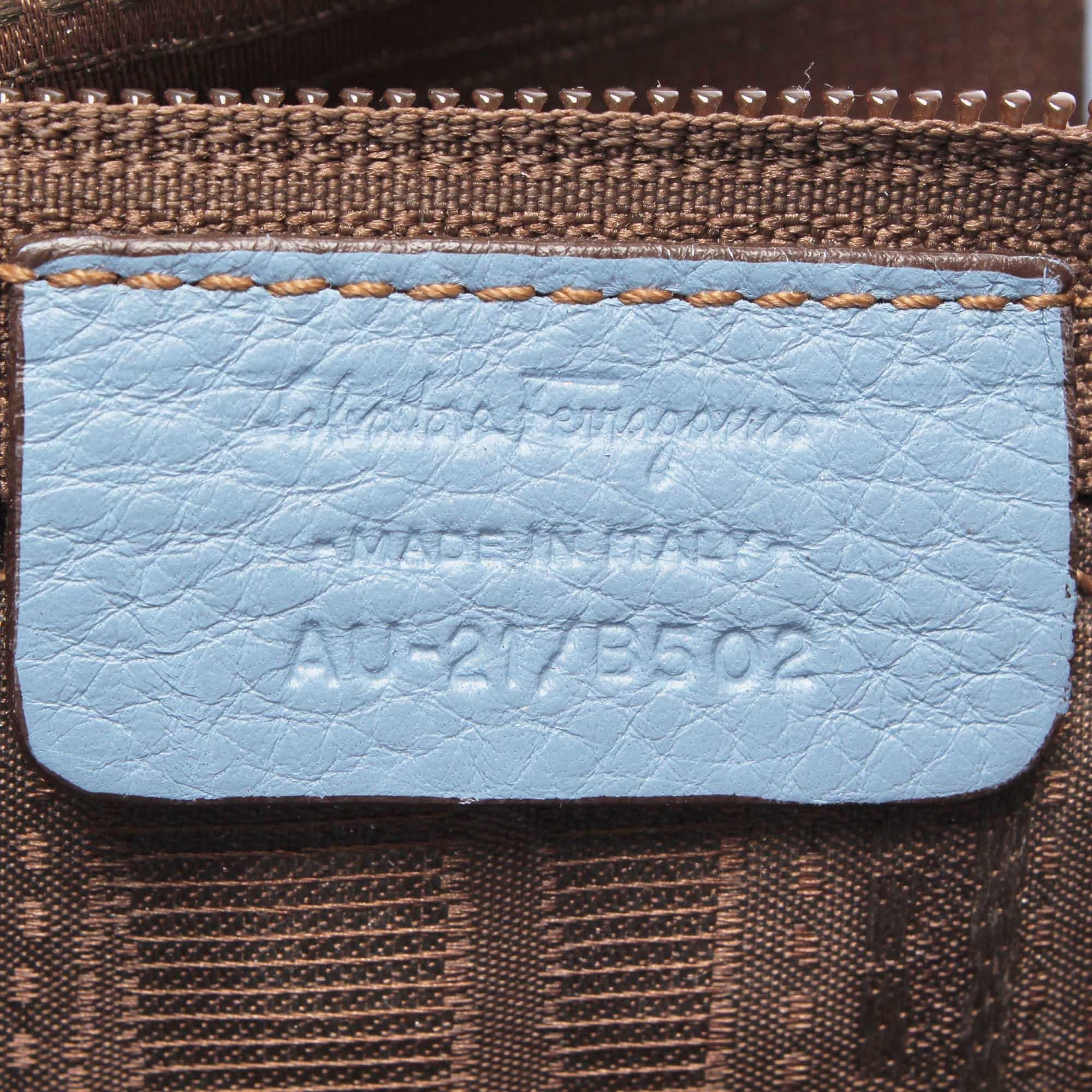 Salvatore Ferragamo Leather Bice Tote (SHG-12641)