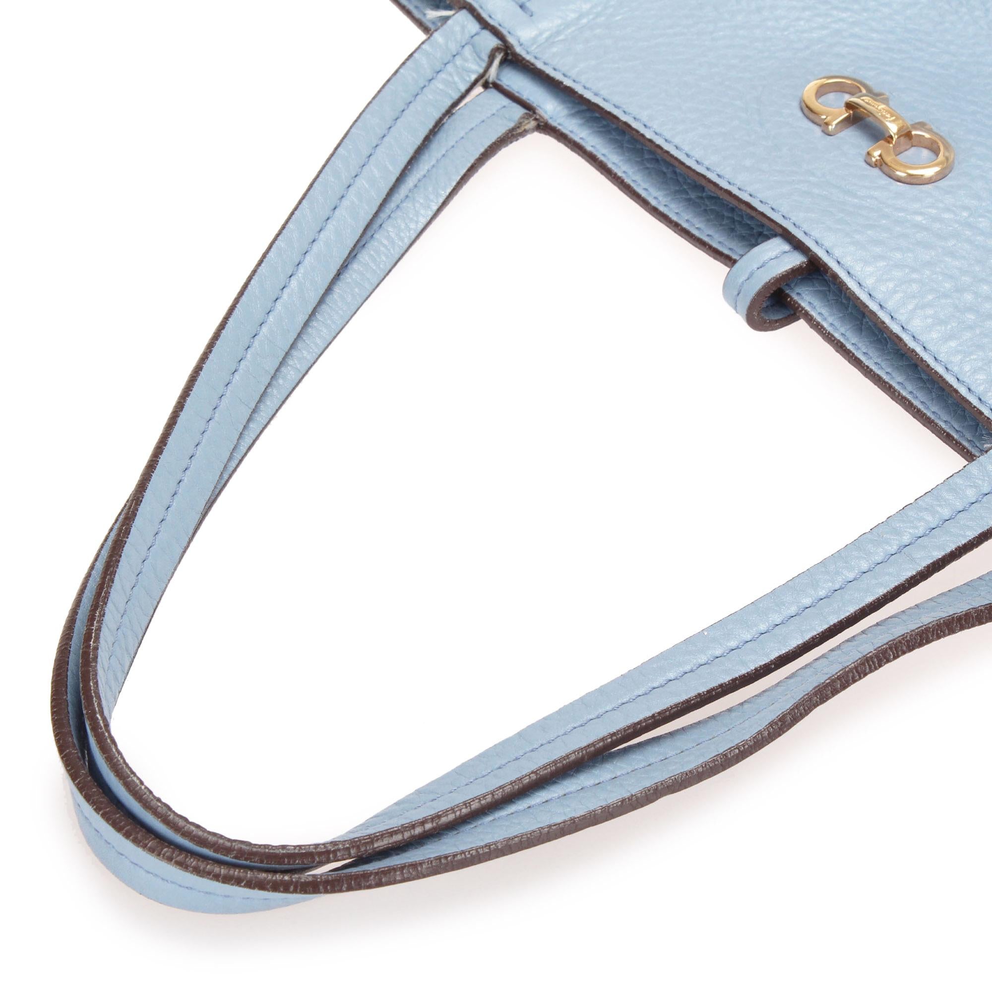 Salvatore Ferragamo Leather Bice Tote (SHG-12641)