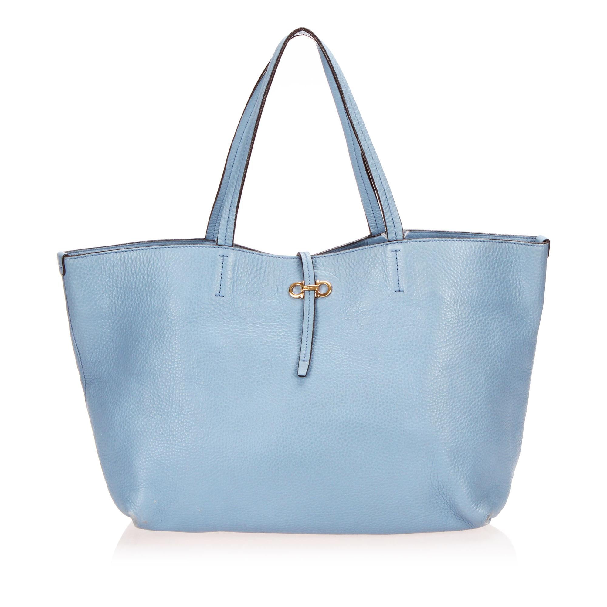 Salvatore Ferragamo Leather Bice Tote (SHG-12641)