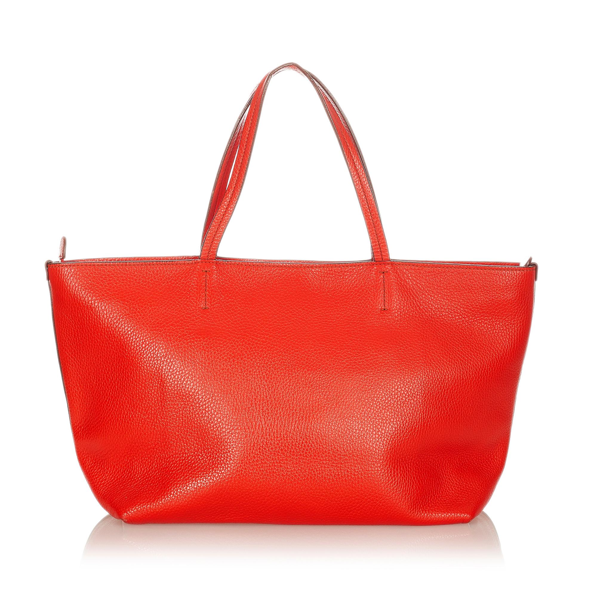 Salvatore Ferragamo Bice Leather Tote Bag (SHG-23825)
