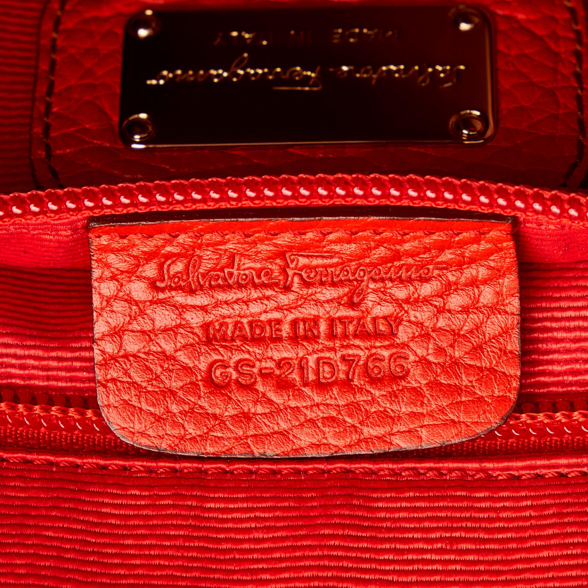 Salvatore Ferragamo Bice Leather Tote Bag (SHG-23825)