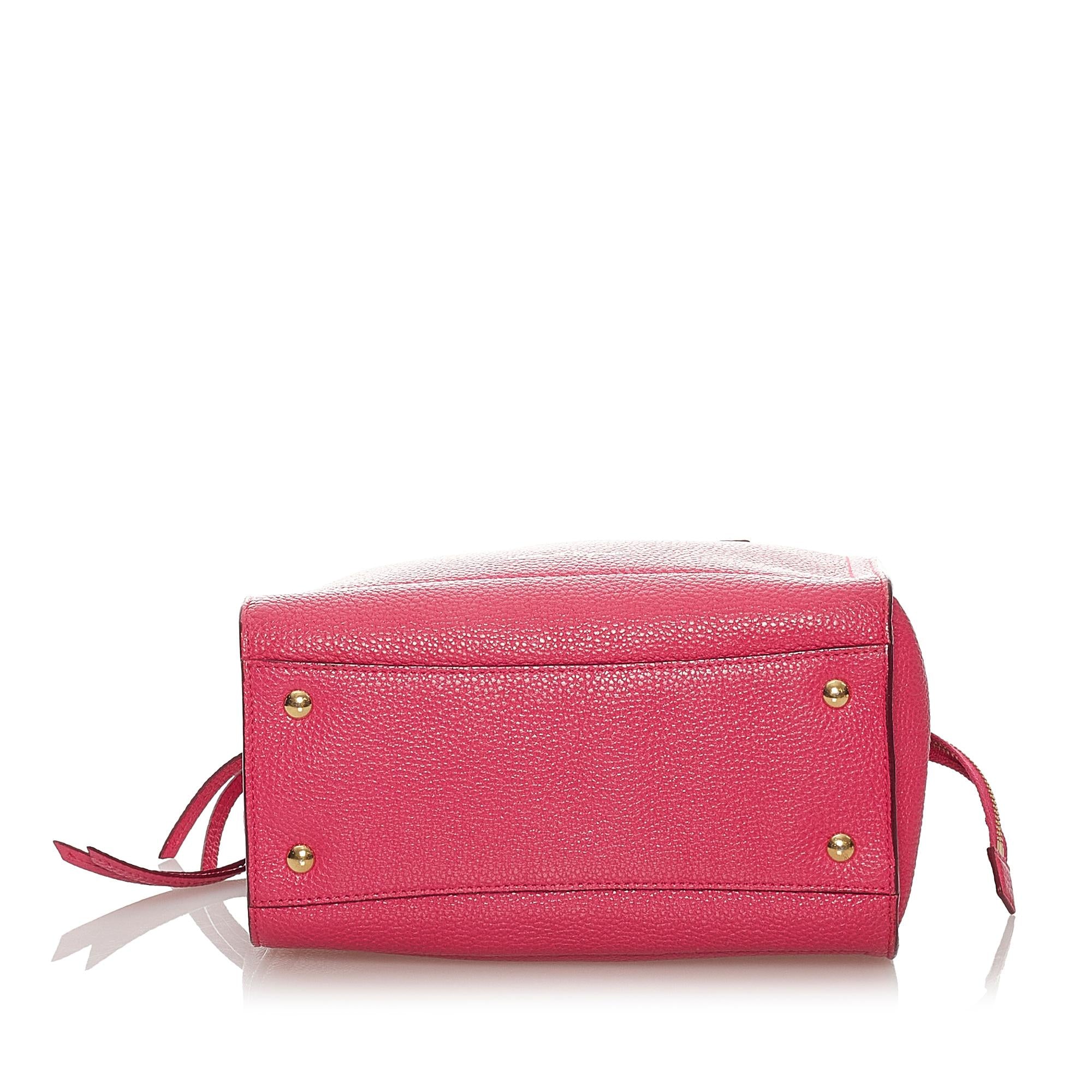 Salvatore Ferragamo Gancini Amy Leather Satchel (SHG-27463)