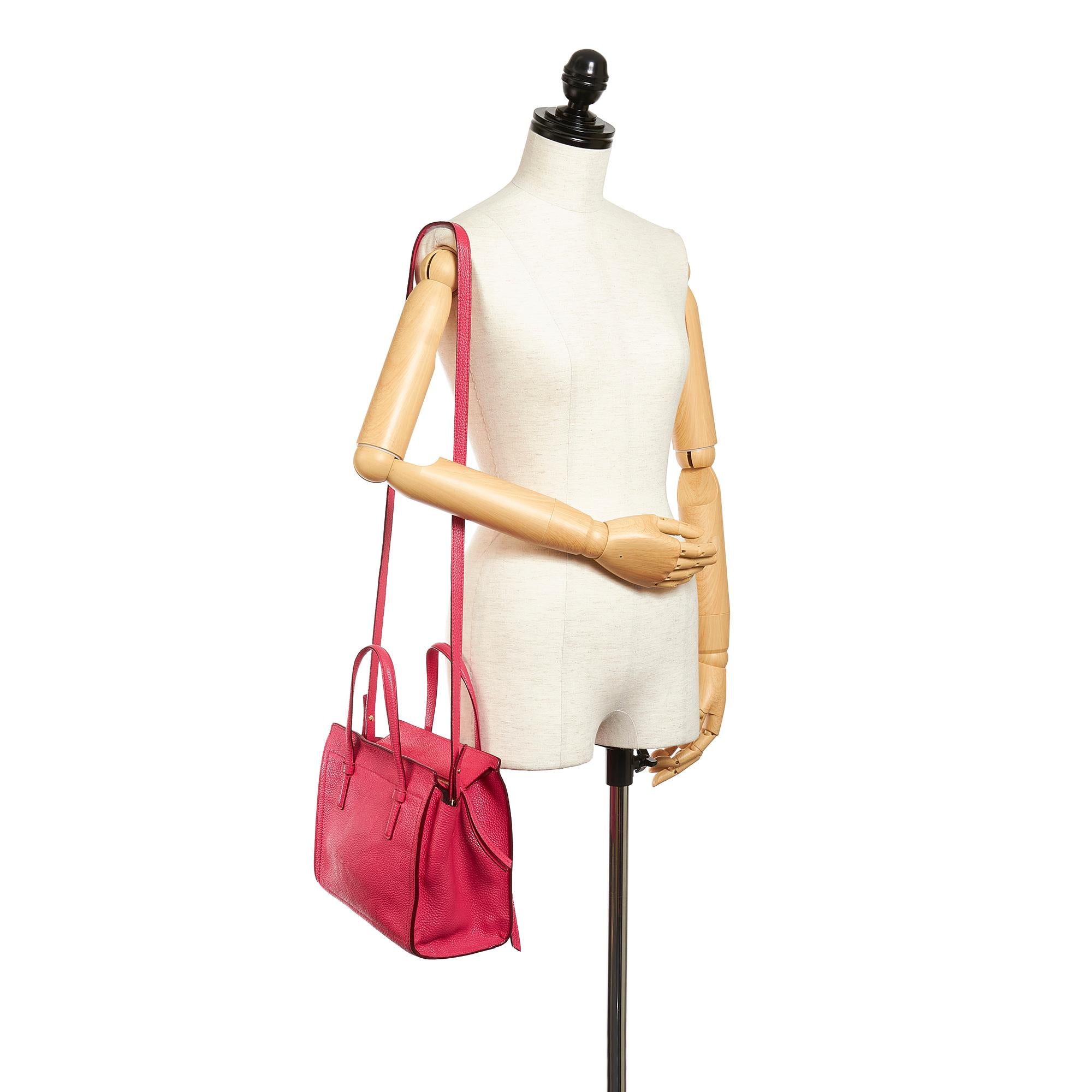 Salvatore Ferragamo Gancini Amy Leather Satchel (SHG-27463)