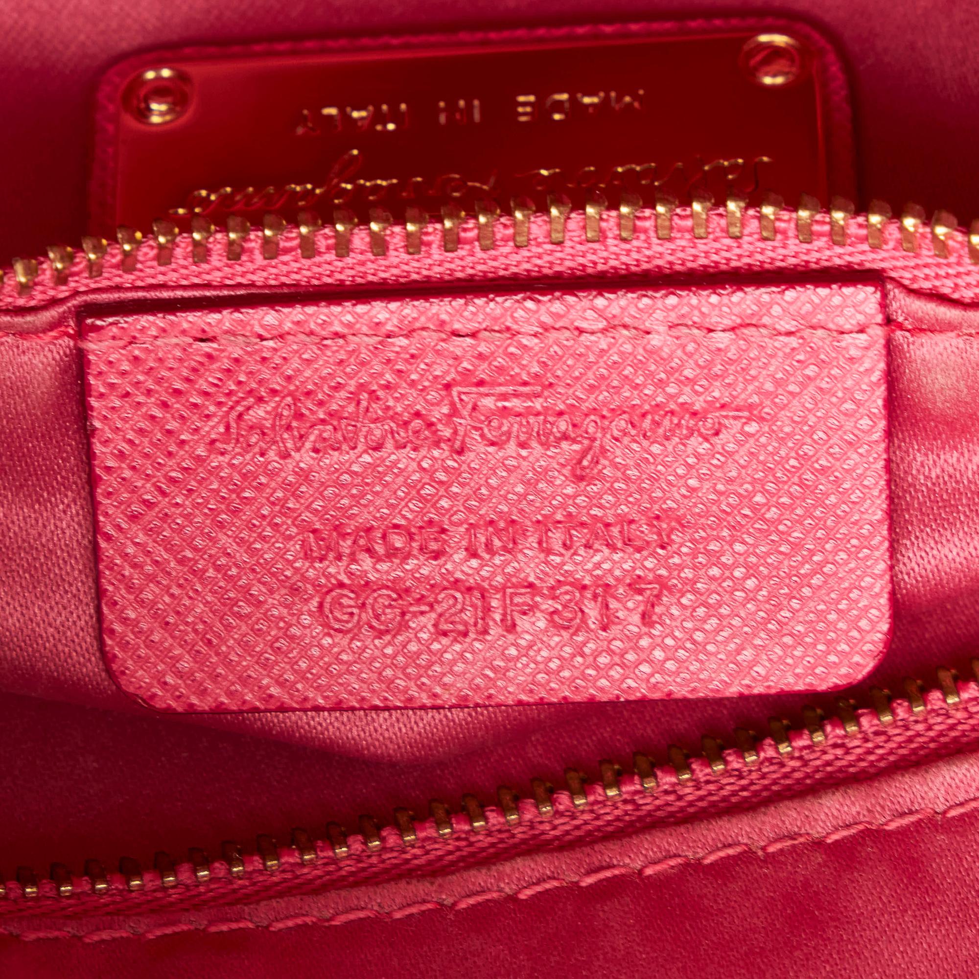 Salvatore Ferragamo Gancini Beky Leather Satchel (SHG-30756)