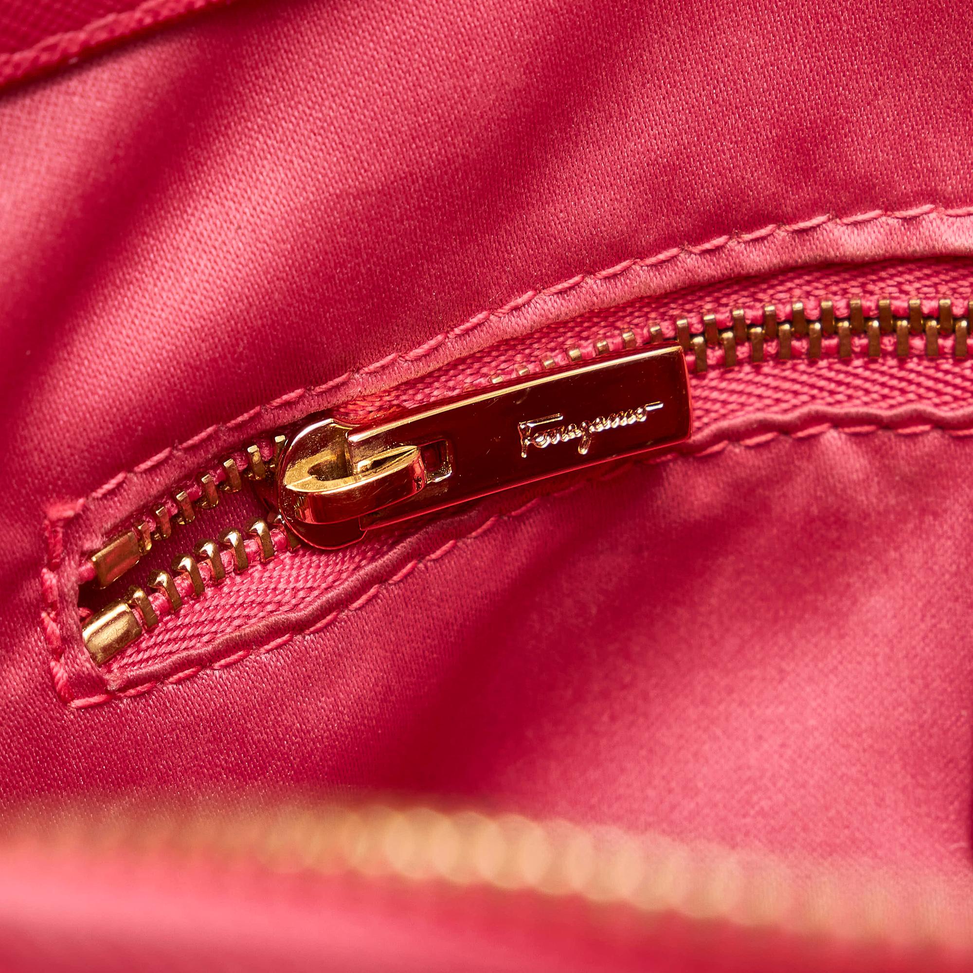 Salvatore Ferragamo Gancini Beky Leather Satchel (SHG-30756)