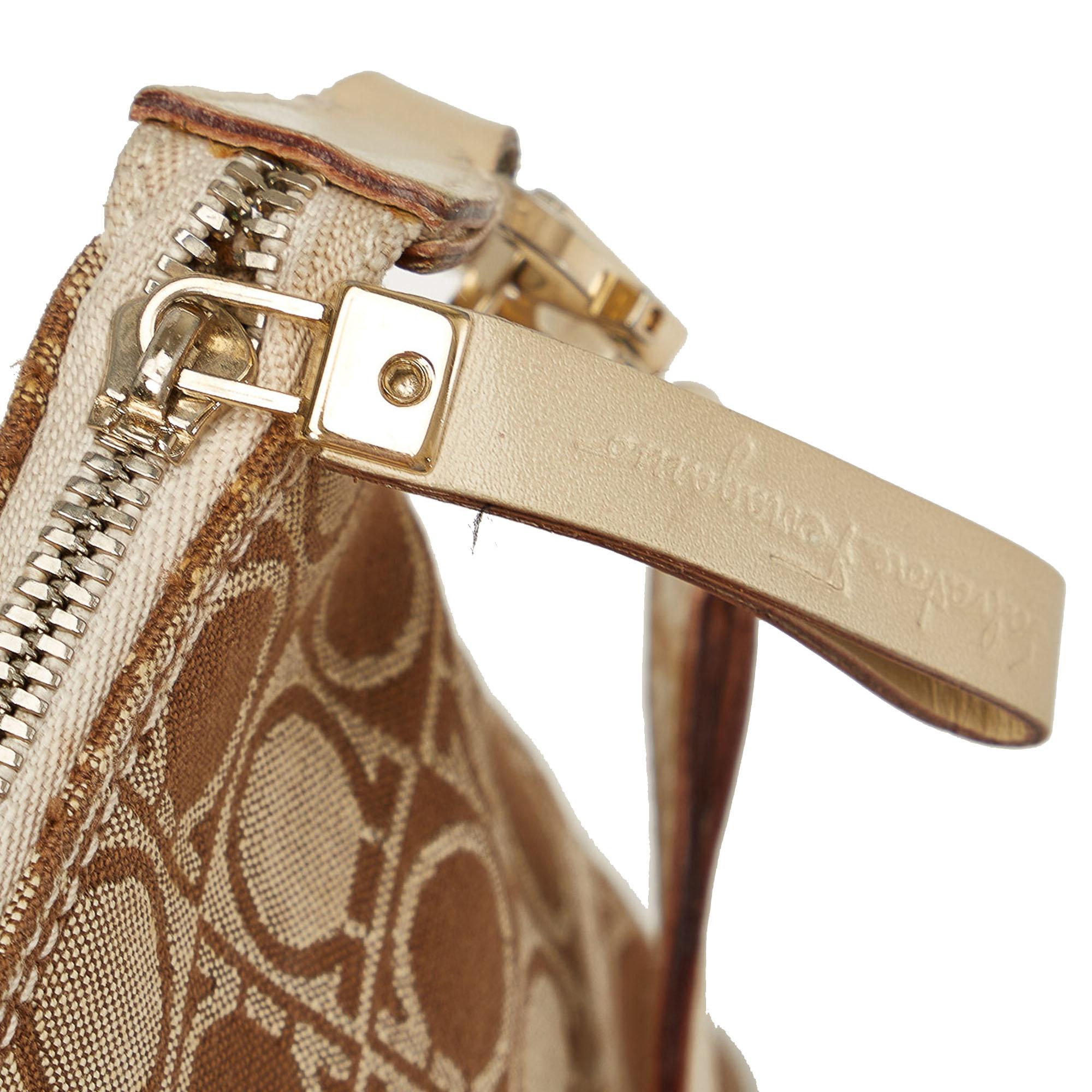 Salvatore Ferragamo Gancini Canvas Baguette (SHG-21547)