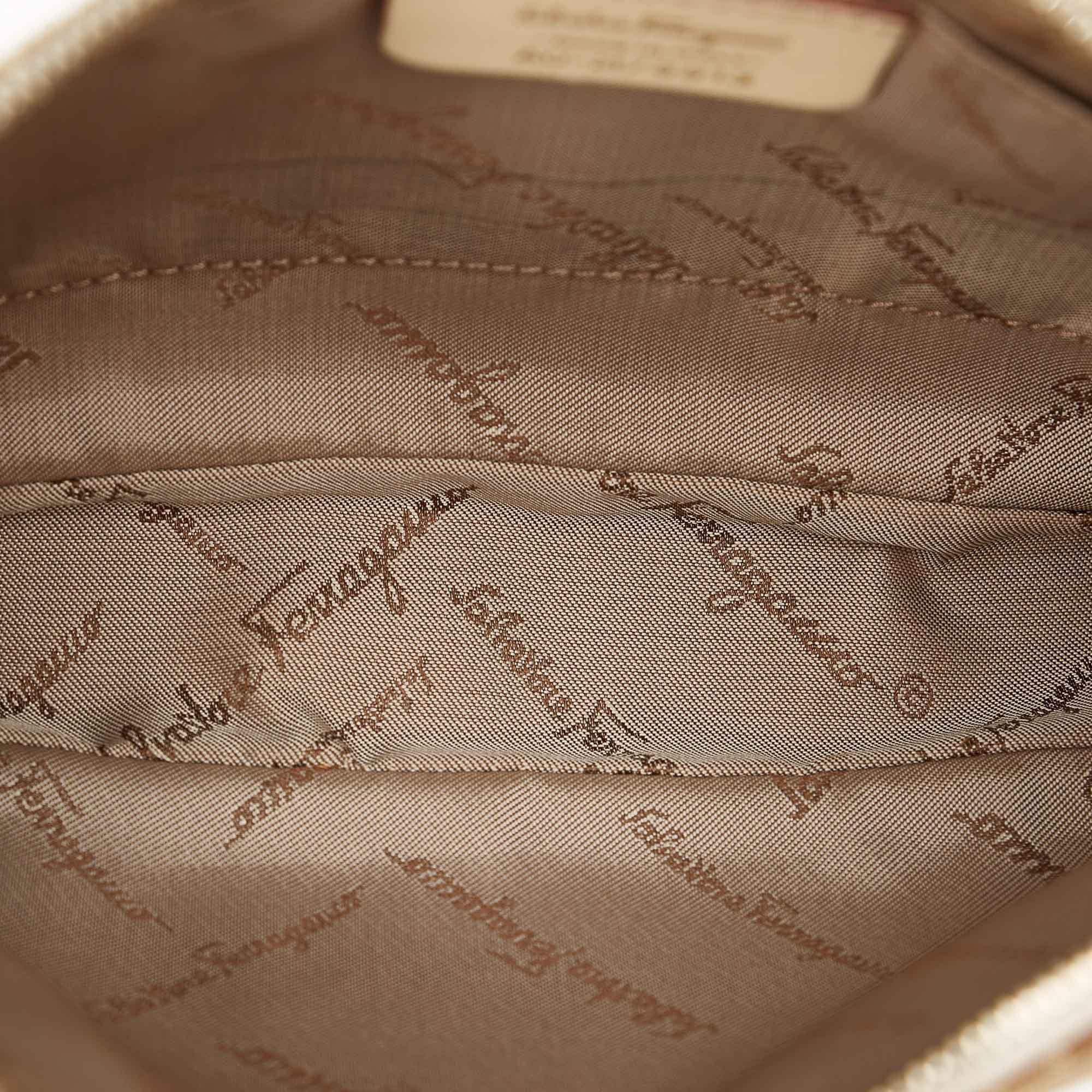 Salvatore Ferragamo Gancini Canvas Baguette (SHG-21547)