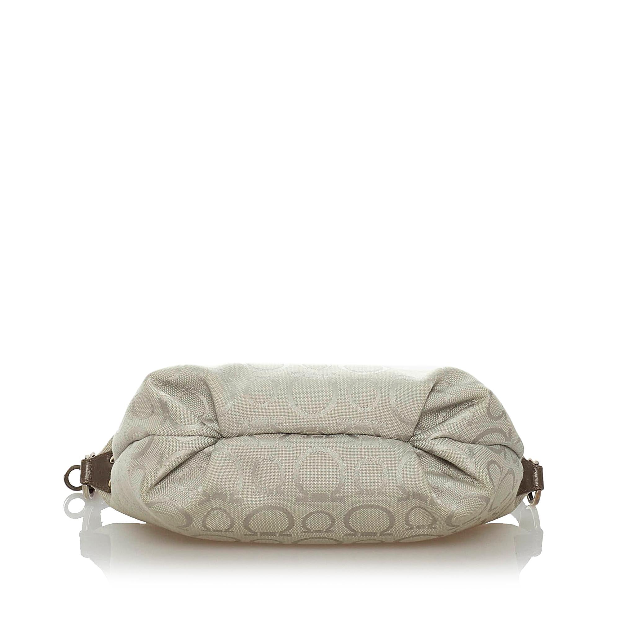 Salvatore Ferragamo Gancini Canvas Baguette (SHG-28860)