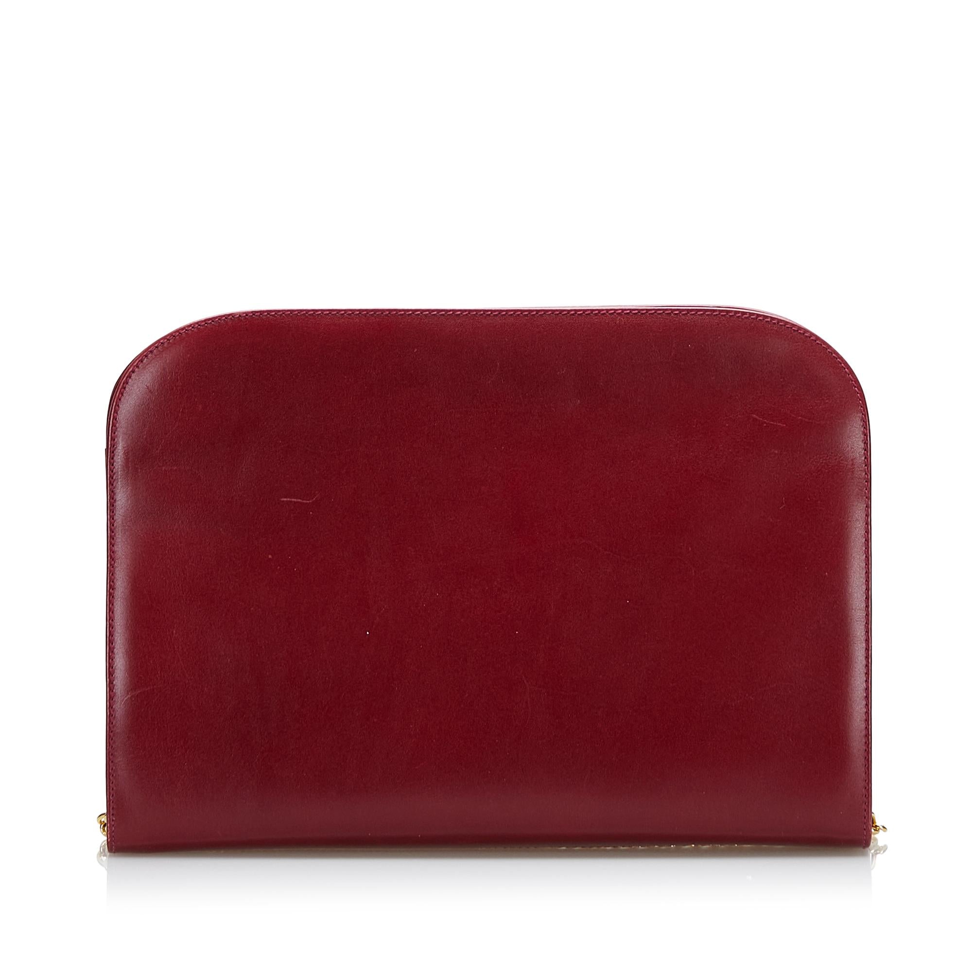 Salvatore Ferragamo Gancini Leather Chain Crossbody Bag (SHG-37925)