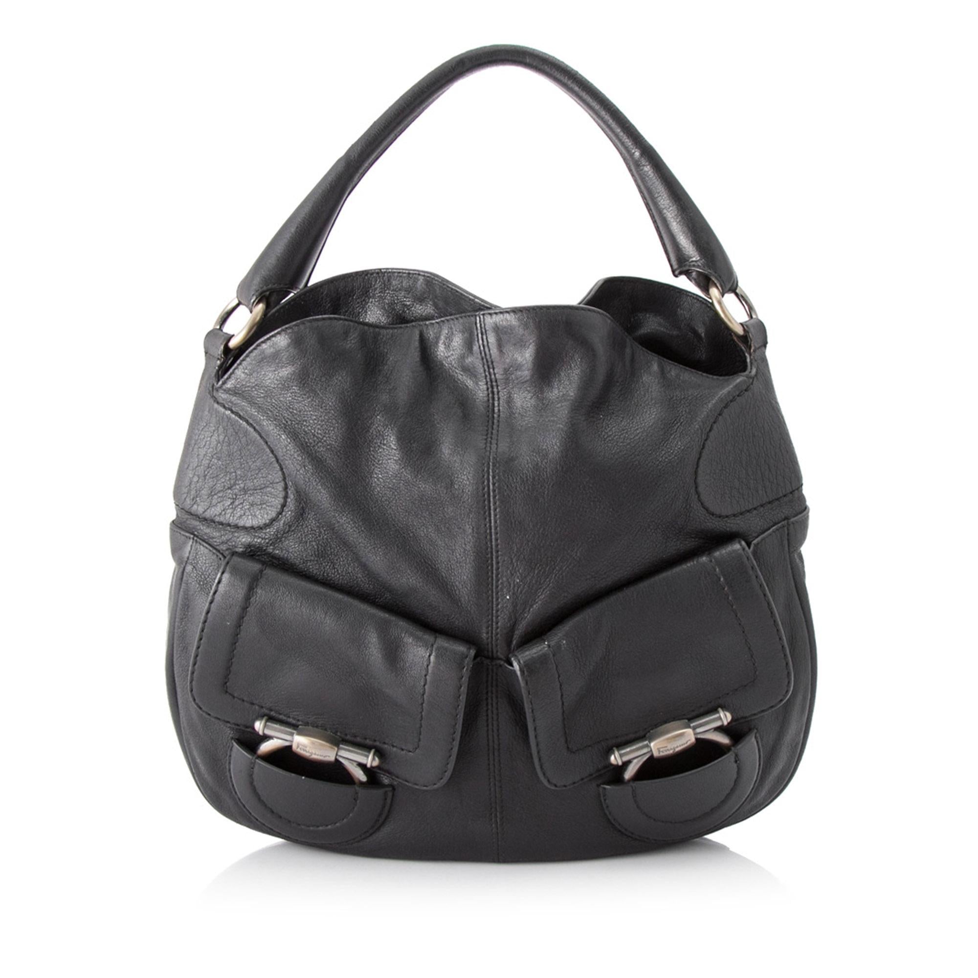 Salvatore Ferragamo Gancini Leather Handbag (SHG-20838)