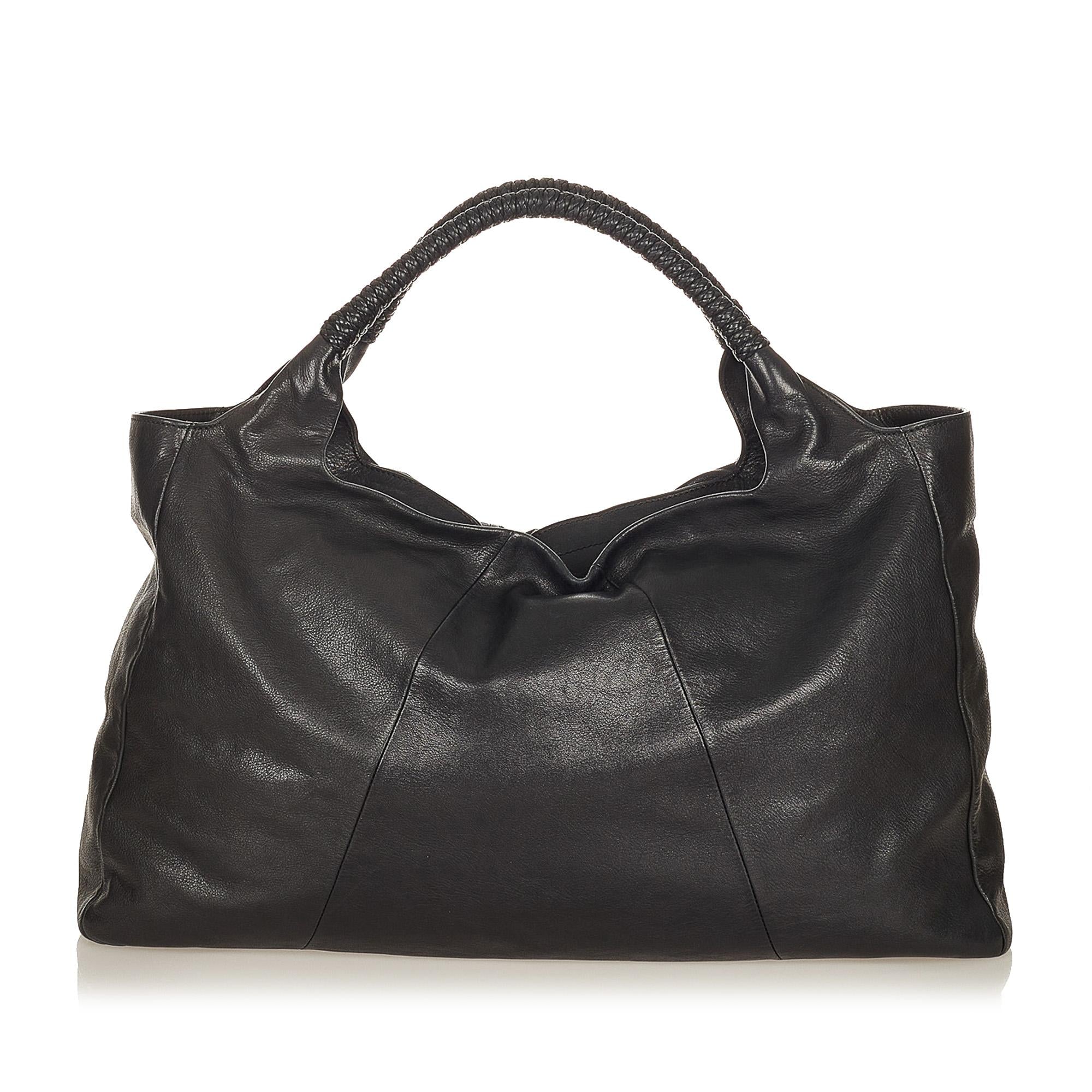 Salvatore Ferragamo Gancini Leather Handbag (SHG-26951)