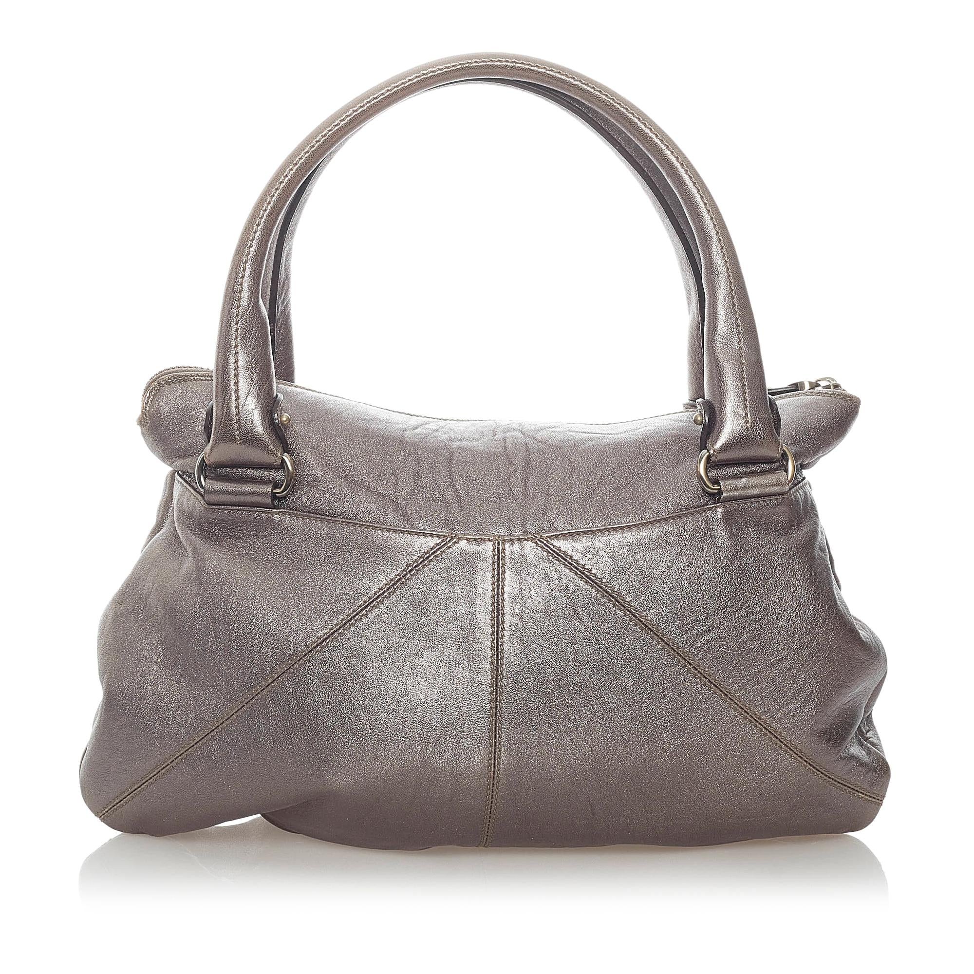 Salvatore Ferragamo Gancini Leather Handbag (SHG-32793)
