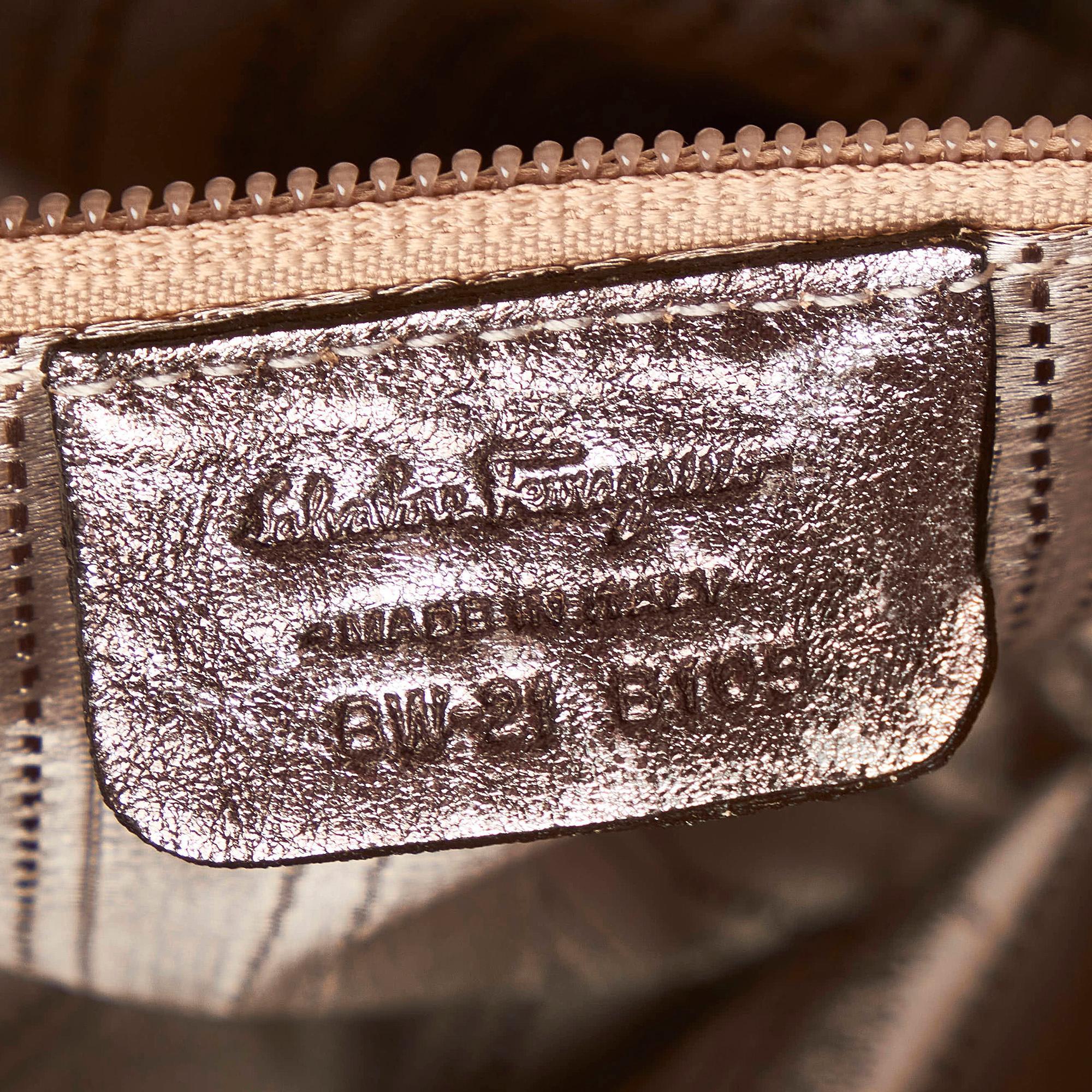 Salvatore Ferragamo Gancini Leather Handbag (SHG-32793)