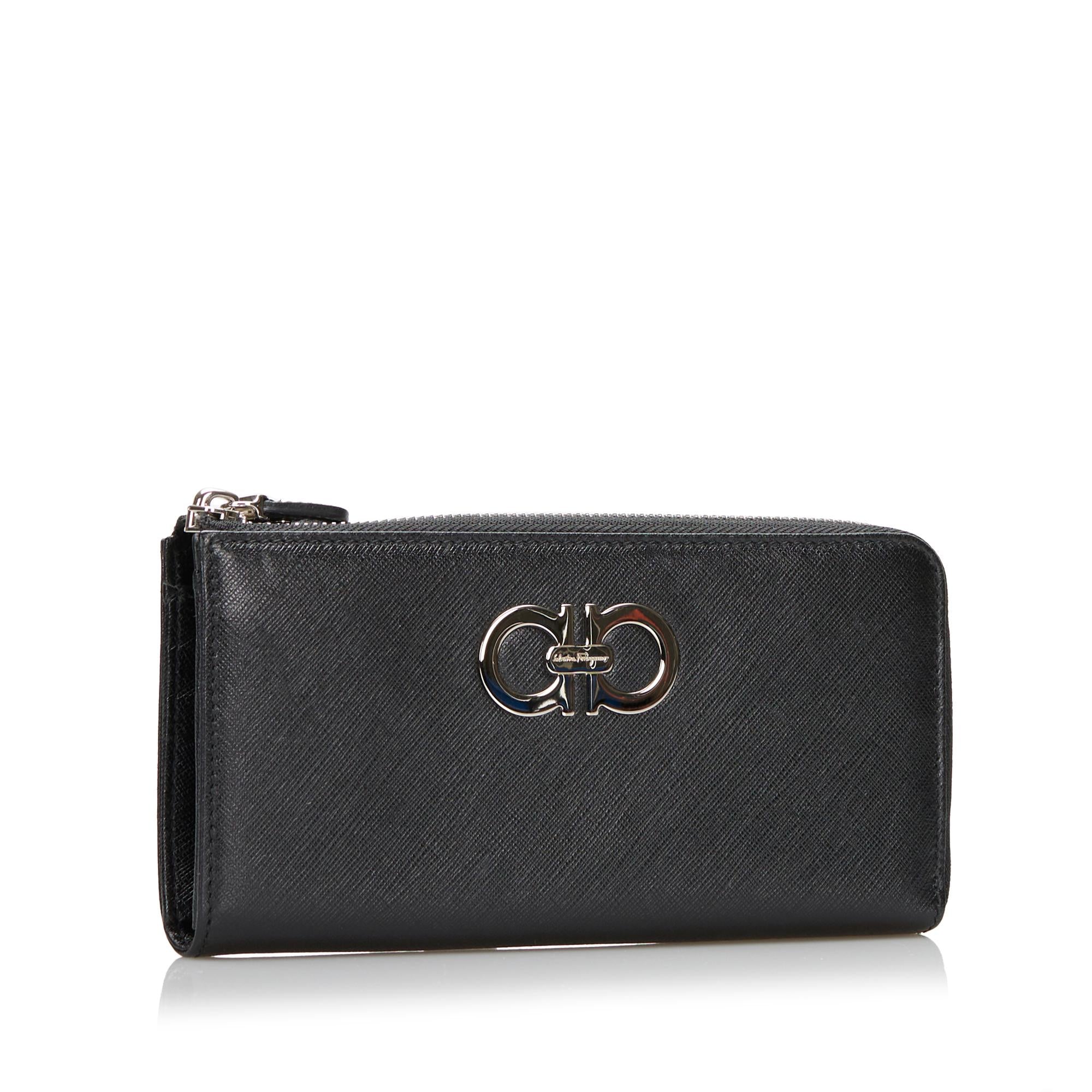 Salvatore Ferragamo Gancini Leather Long Wallet (SHG-35281)