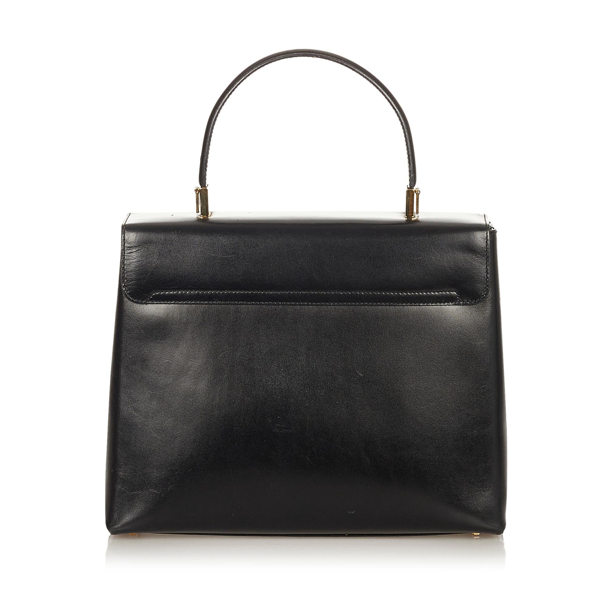 Salvatore Ferragamo Gancini Leather Satchel (SHG-31567)