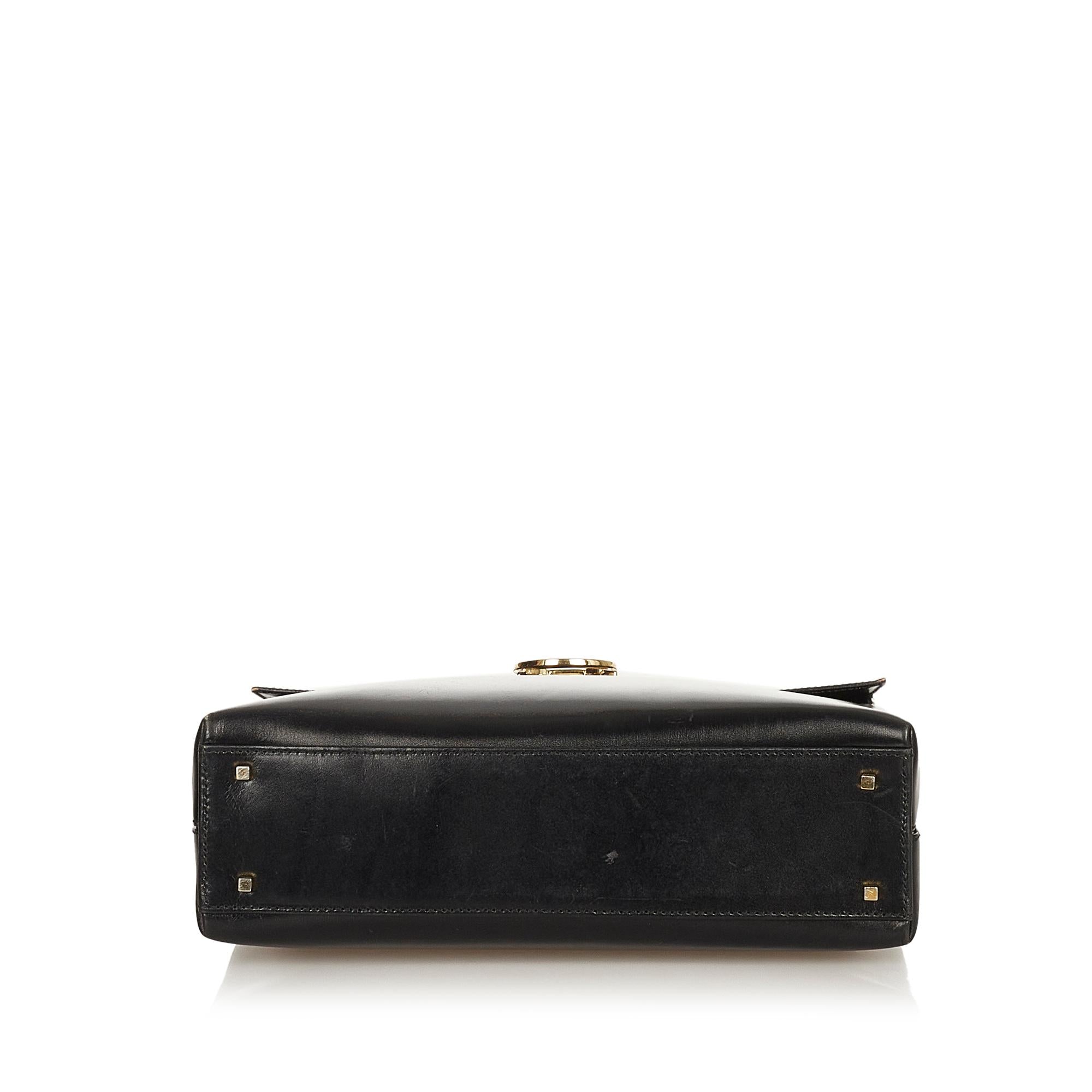 Salvatore Ferragamo Gancini Leather Satchel (SHG-31567)
