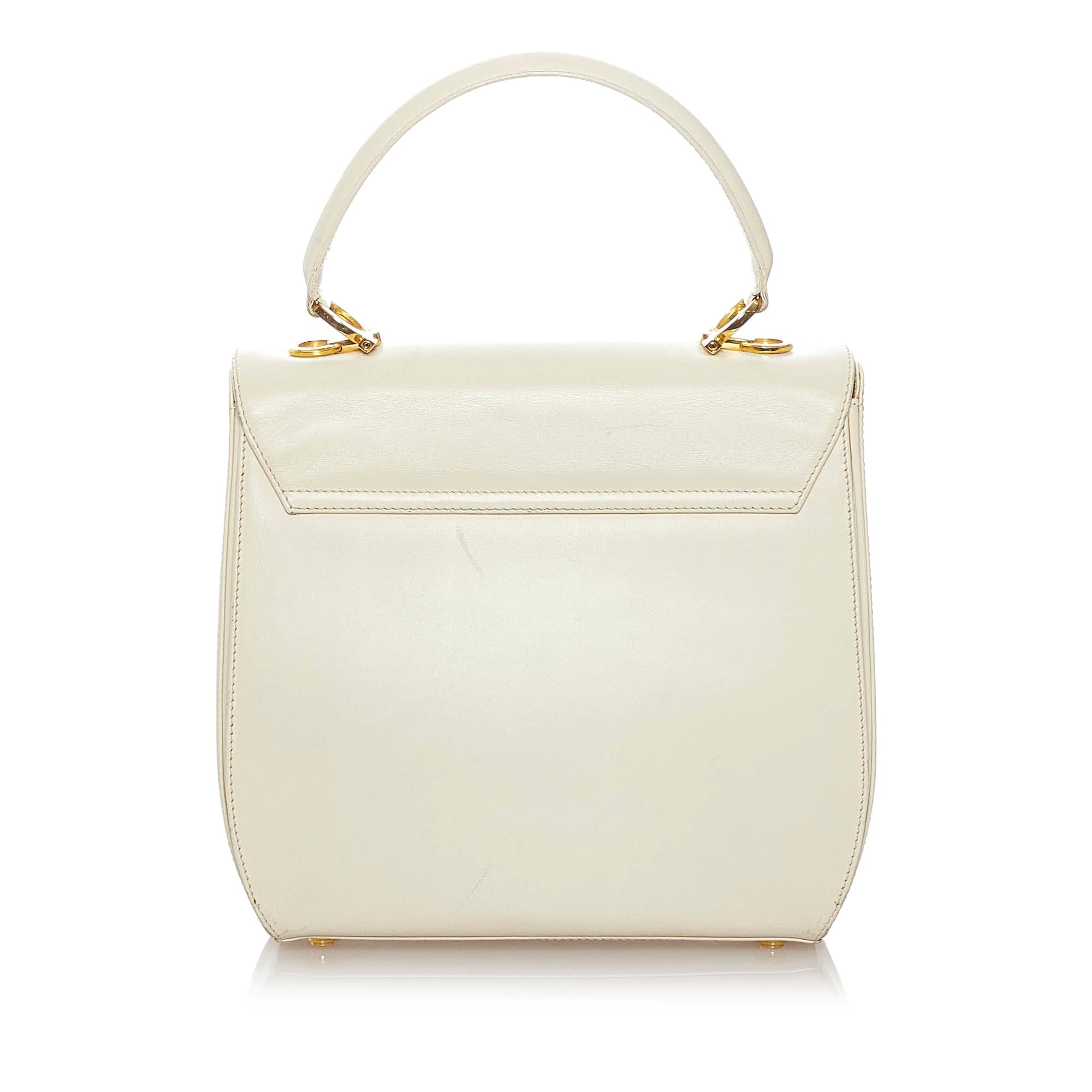 Salvatore Ferragamo Gancini Leather Satchel (SHG-27777)