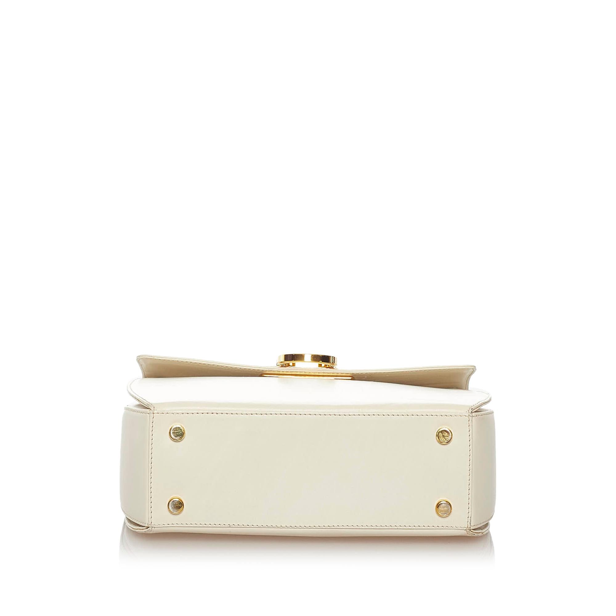 Salvatore Ferragamo Gancini Leather Satchel (SHG-27777)